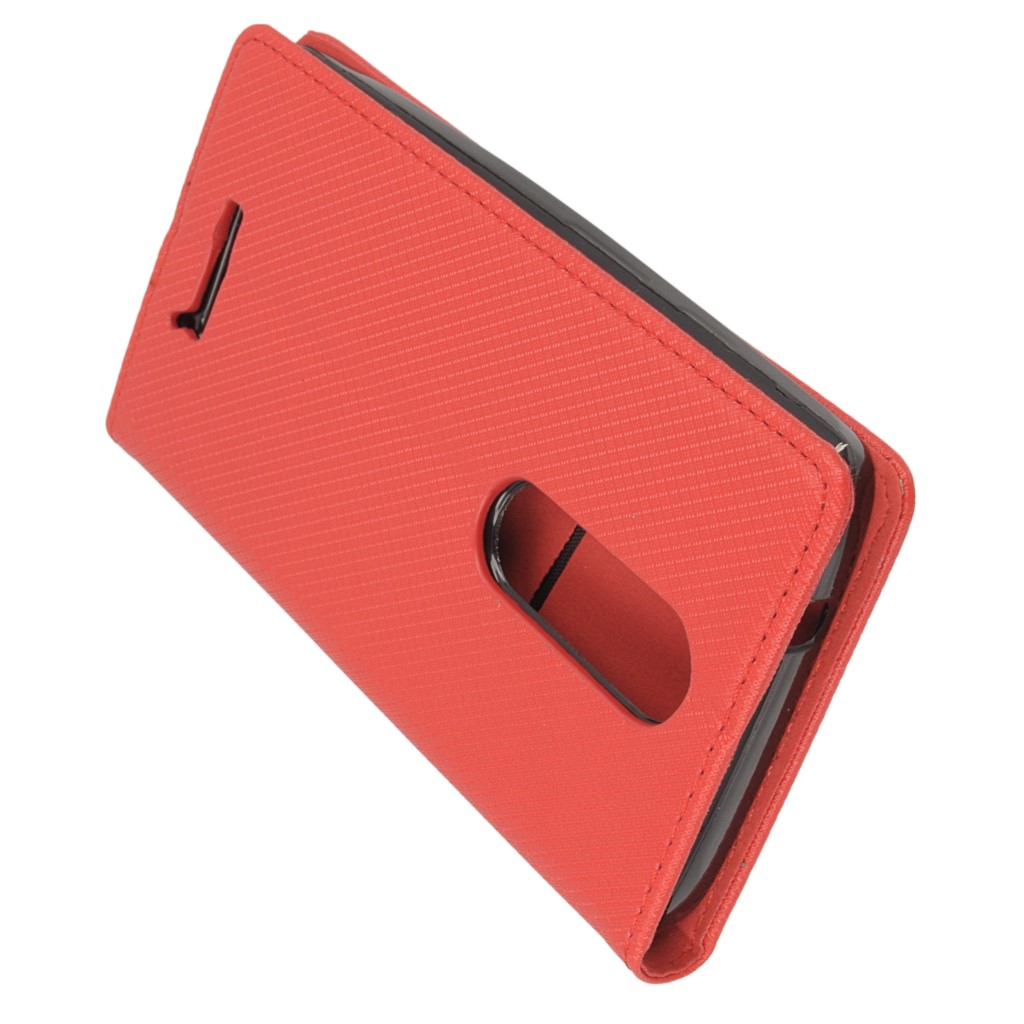 Pokrowiec etui z klapk Magnet Book czerwone Lenovo Moto X Force / 4