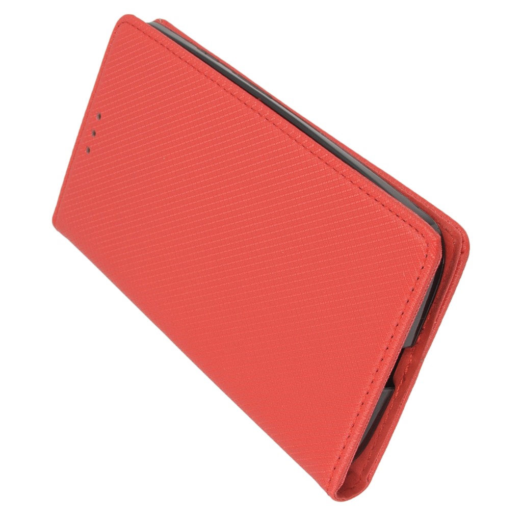 Pokrowiec etui z klapk Magnet Book czerwone Lenovo Moto X Force / 5