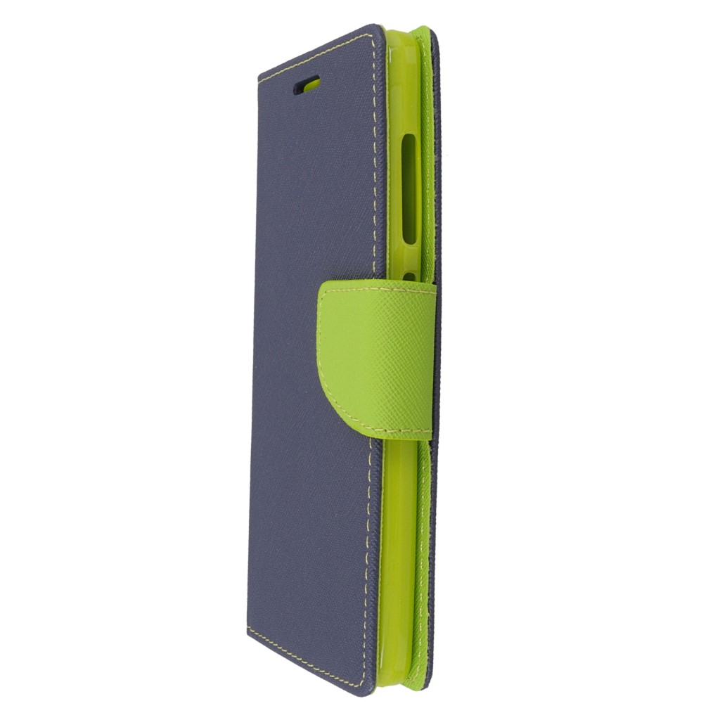 Pokrowiec etui z klapk na magnes Fancy Case granatowo-limonkowe Lenovo Vibe P1 / 6