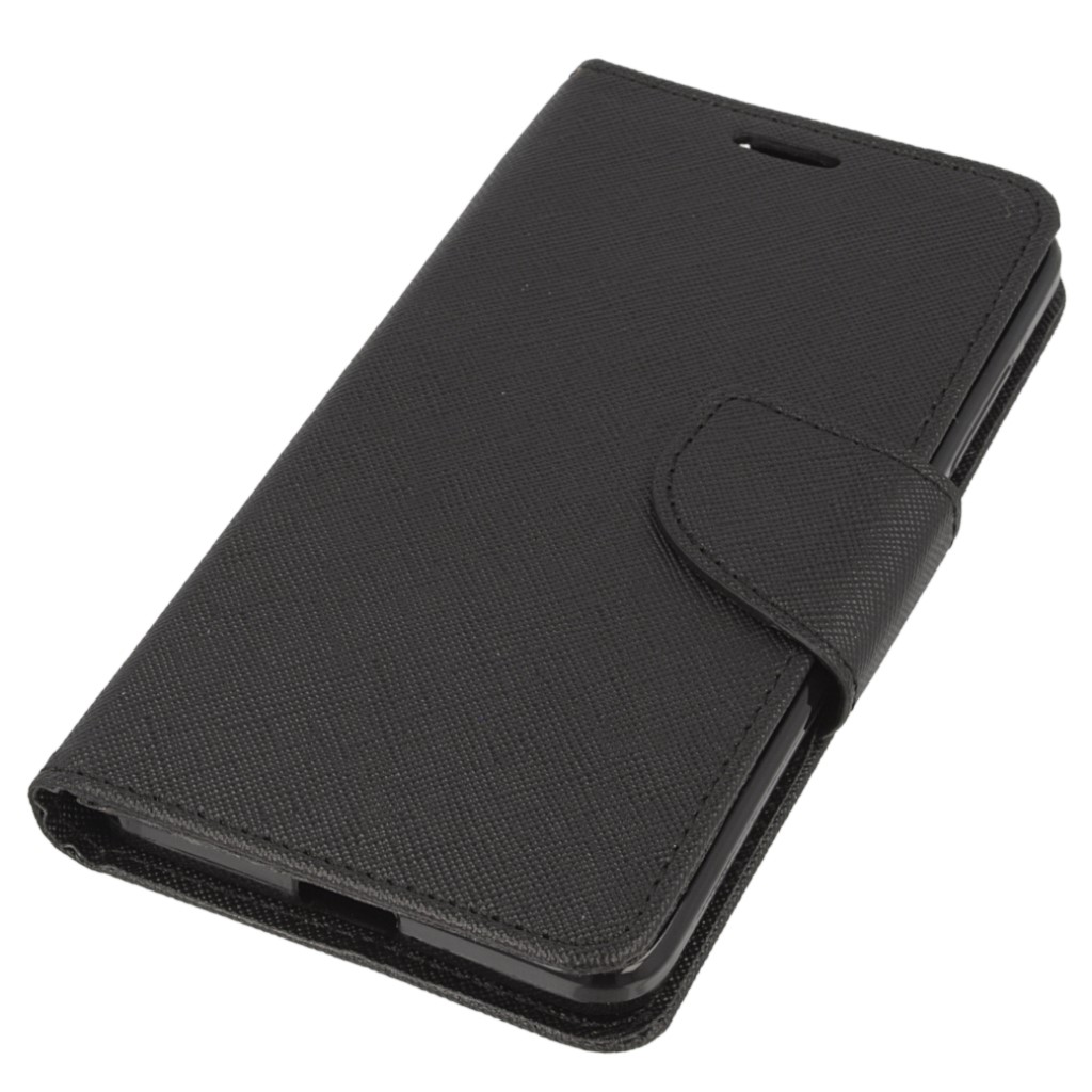 Pokrowiec etui z klapk na magnes Fancy Case czarne Microsoft Lumia 650 / 2