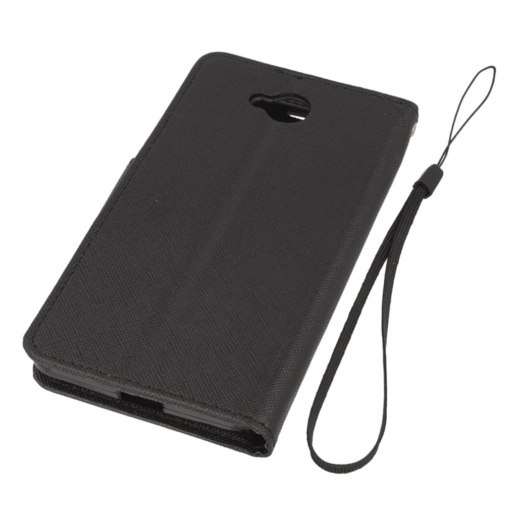 Pokrowiec etui z klapk na magnes Fancy Case czarne Microsoft Lumia 650 / 4