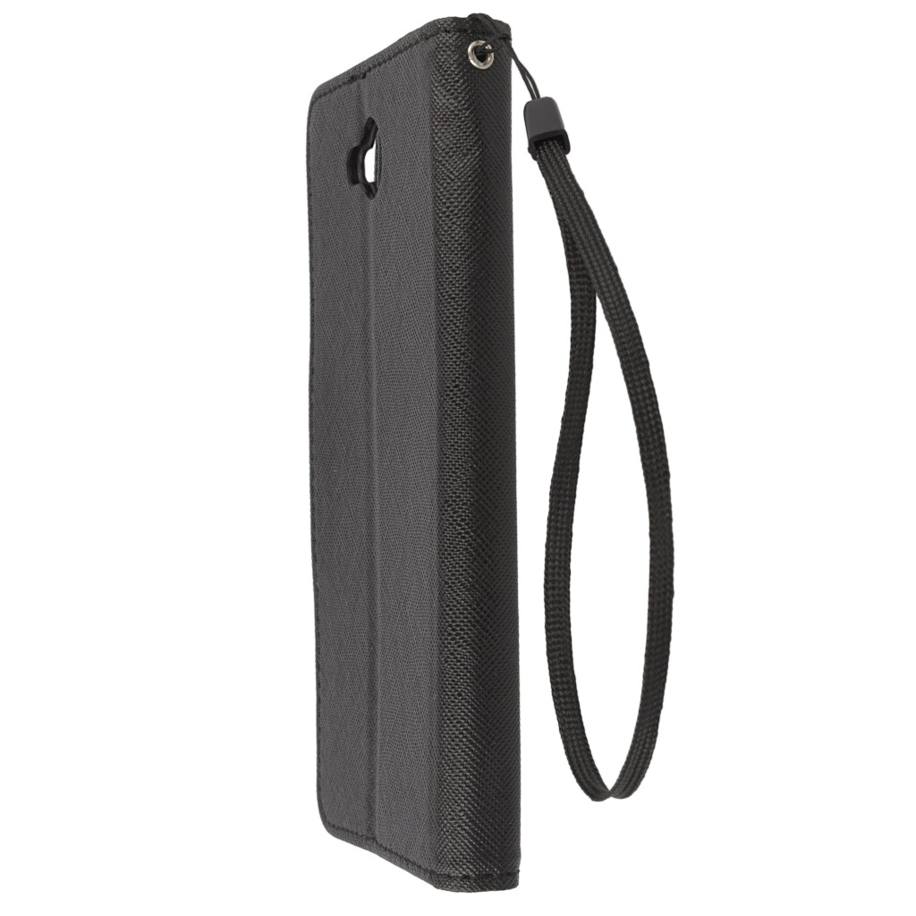 Pokrowiec etui z klapk na magnes Fancy Case czarne Microsoft Lumia 650 / 7