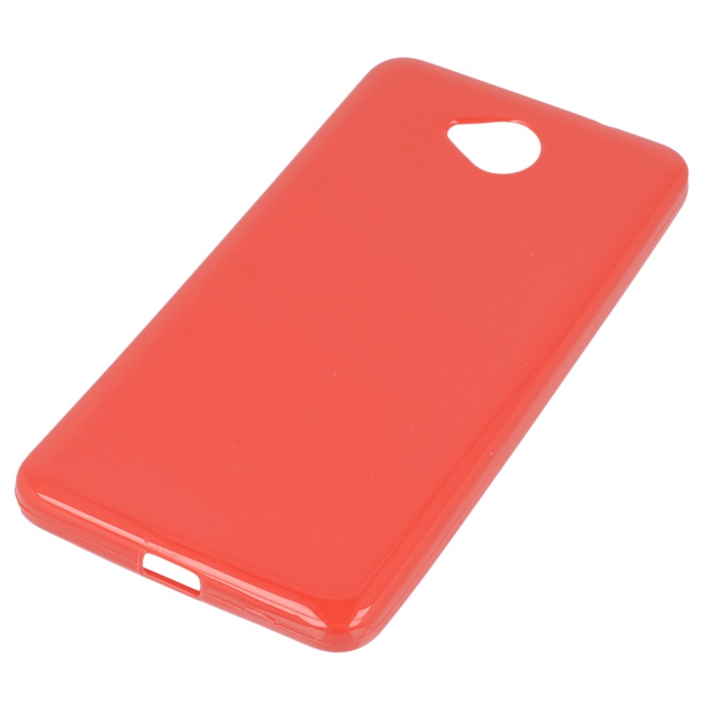 Pokrowiec silikonowe etui BACK CASE czerwone Microsoft Lumia 650