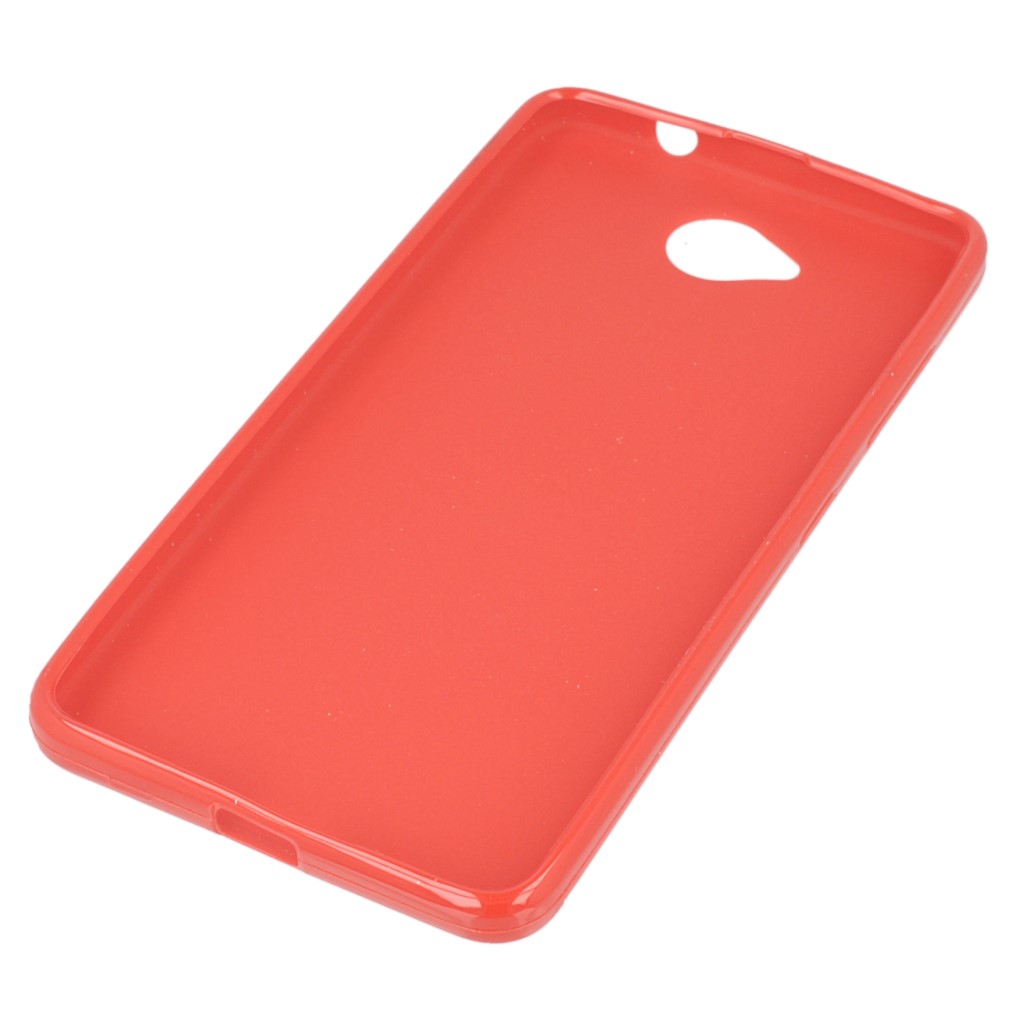 Pokrowiec silikonowe etui BACK CASE czerwone Microsoft Lumia 650 / 3