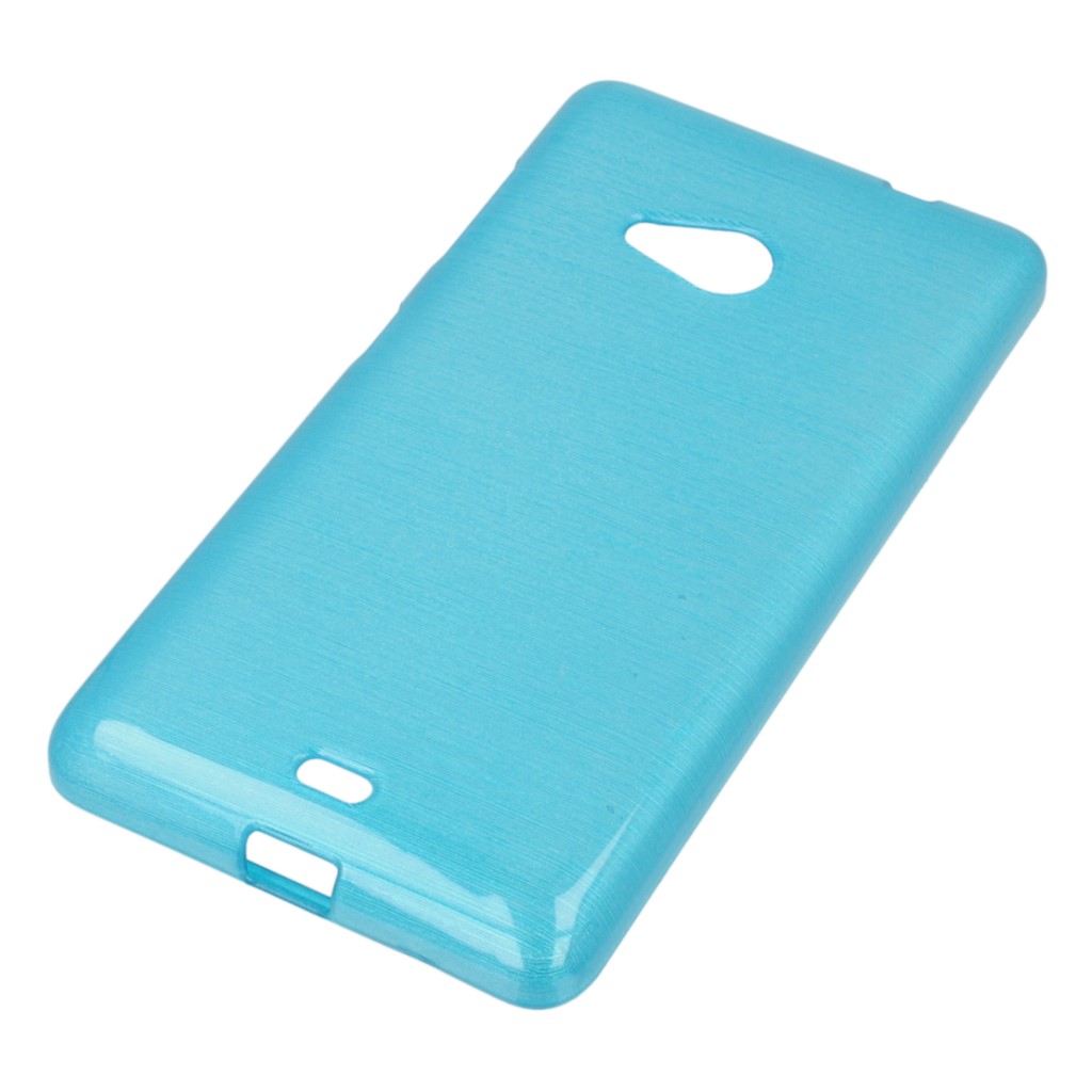 Pokrowiec etui silikonowe Mercury JELLY Brush niebieski Microsoft Lumia 535 Dual SIM