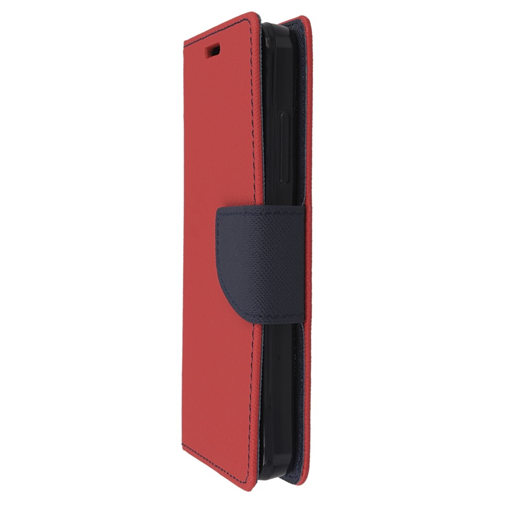 Pokrowiec etui z klapk na magnes Fancy Case czerwono-granatowe Microsoft Lumia 550 / 6