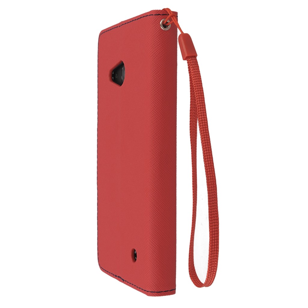 Pokrowiec etui z klapk na magnes Fancy Case czerwono-granatowe Microsoft Lumia 550 / 7