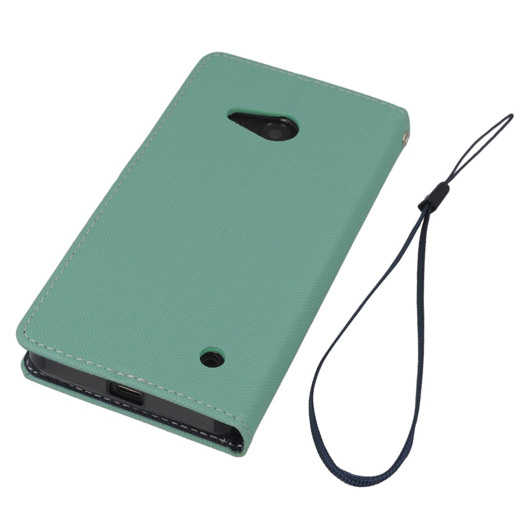 Pokrowiec etui z klapk na magnes Fancy Case mitowo-granatowe Microsoft Lumia 550 / 4