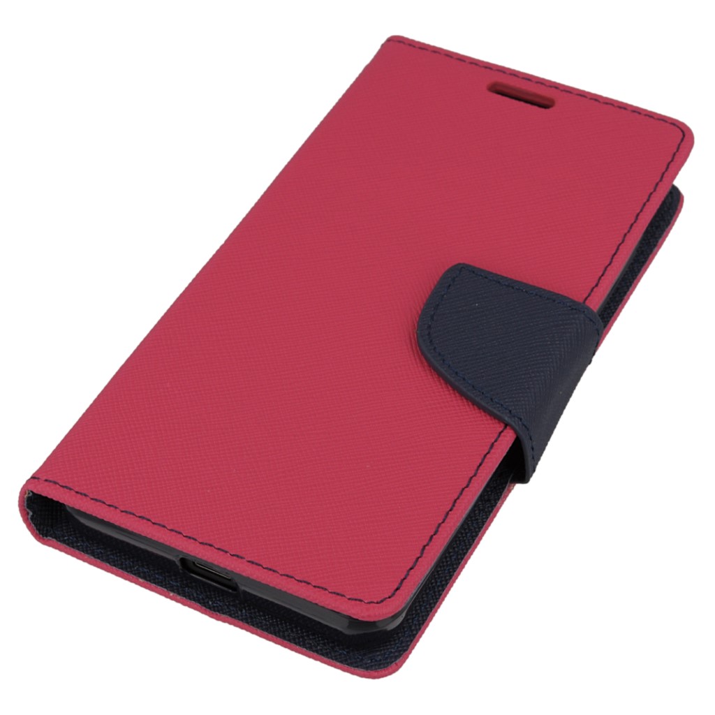 Pokrowiec etui z klapk na magnes Fancy Case rowo-granatowe Microsoft Lumia 550 / 2