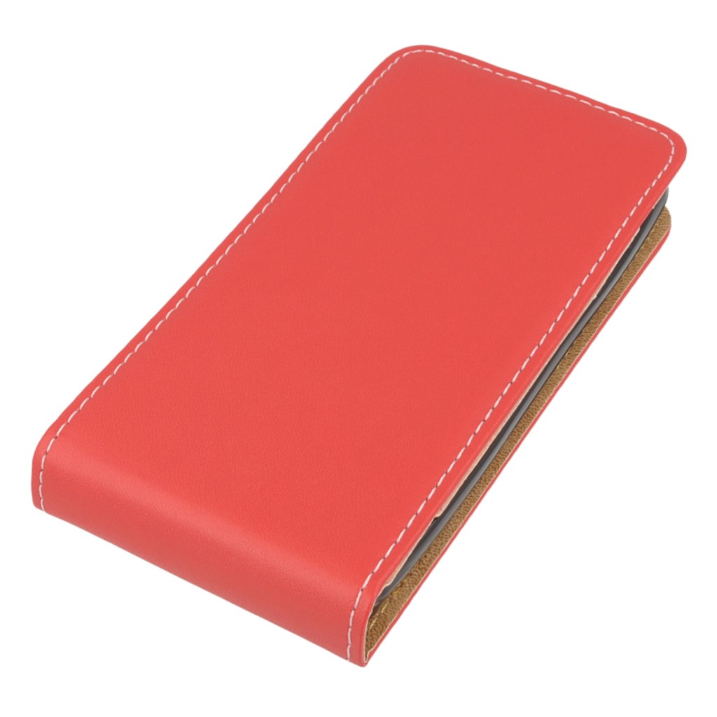Pokrowiec z klapk na magnes Prestige Slim Flexi czerwony Microsoft Lumia 550 / 3
