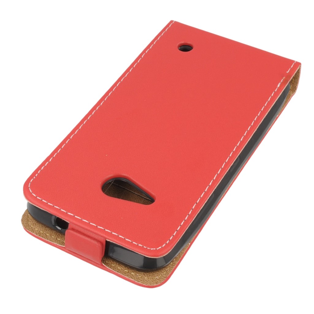 Pokrowiec z klapk na magnes Prestige Slim Flexi czerwony Microsoft Lumia 550 / 4