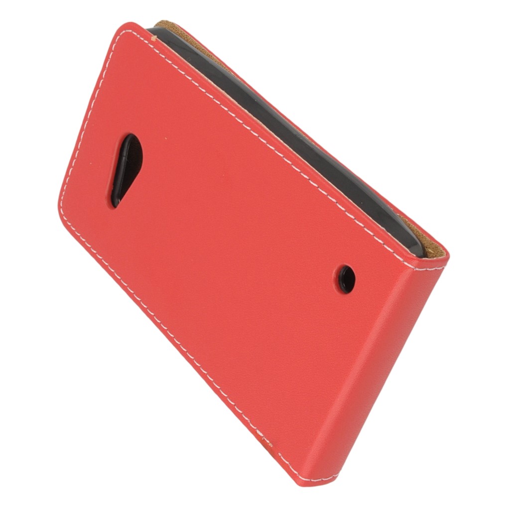Pokrowiec z klapk na magnes Prestige Slim Flexi czerwony Microsoft Lumia 550 / 5