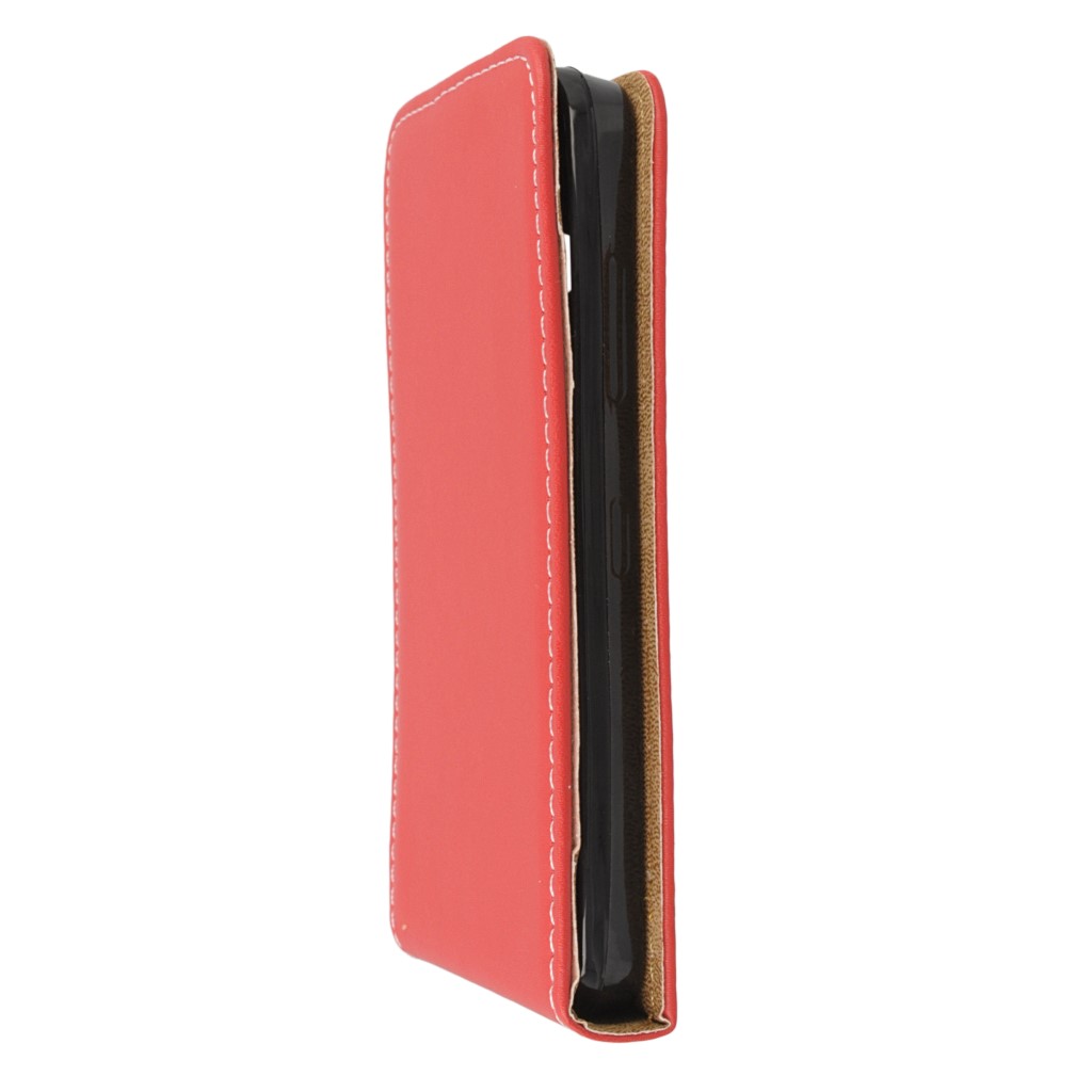 Pokrowiec z klapk na magnes Prestige Slim Flexi czerwony Microsoft Lumia 550 / 6