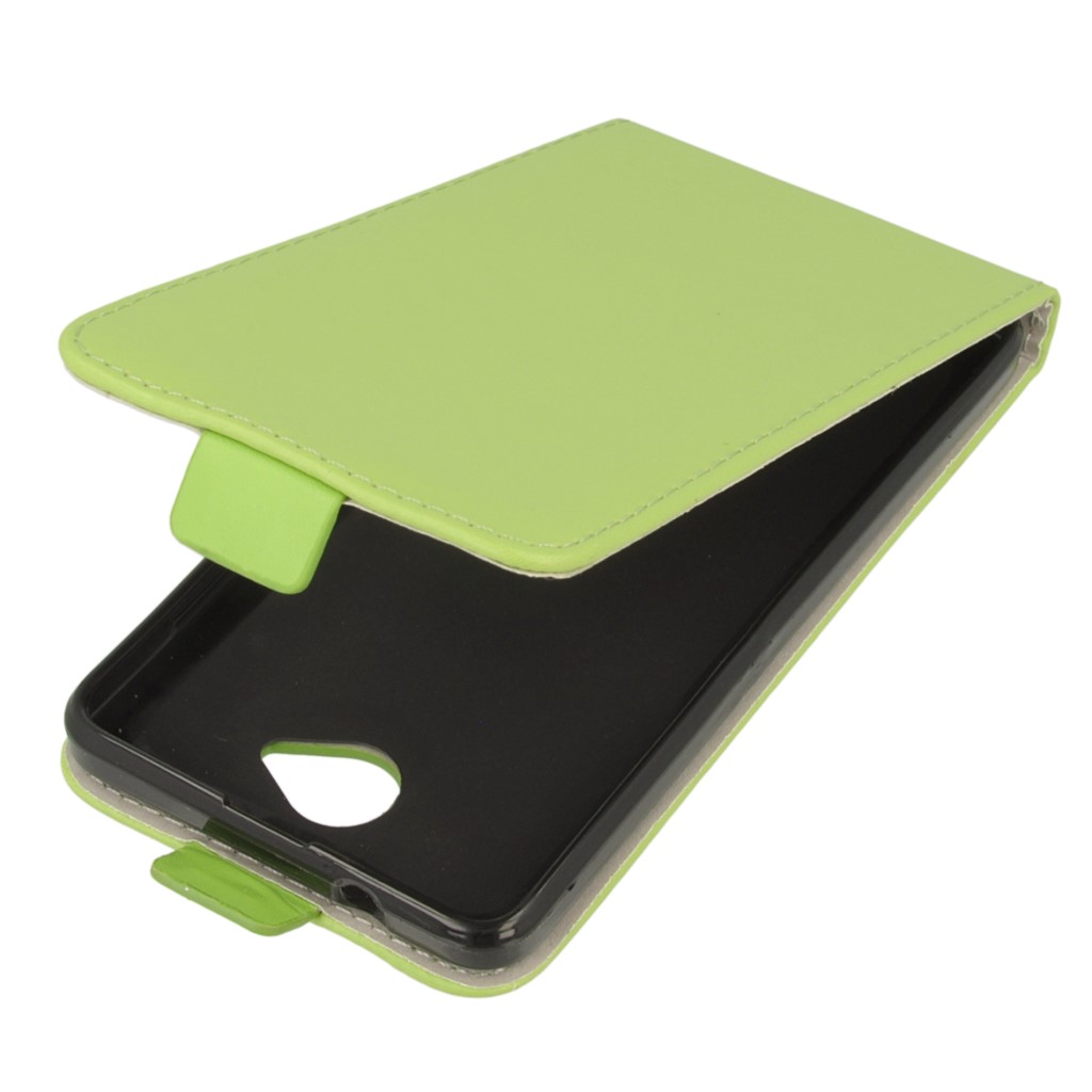 Pokrowiec z klapk na magnes Prestige Slim Flexi zielony Microsoft Lumia 650