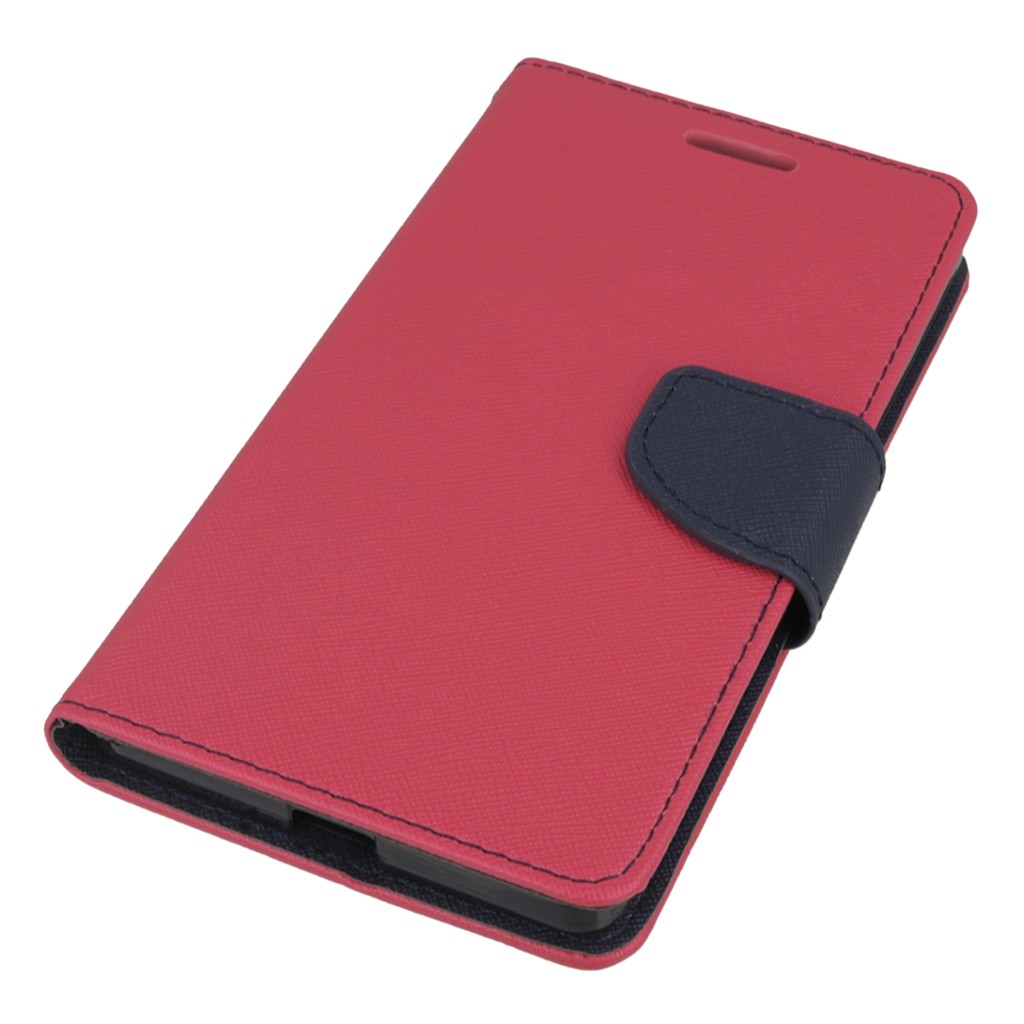 Pokrowiec etui z klapk na magnes Fancy Case rowo-granatowe Microsoft Lumia 950 XL / 2