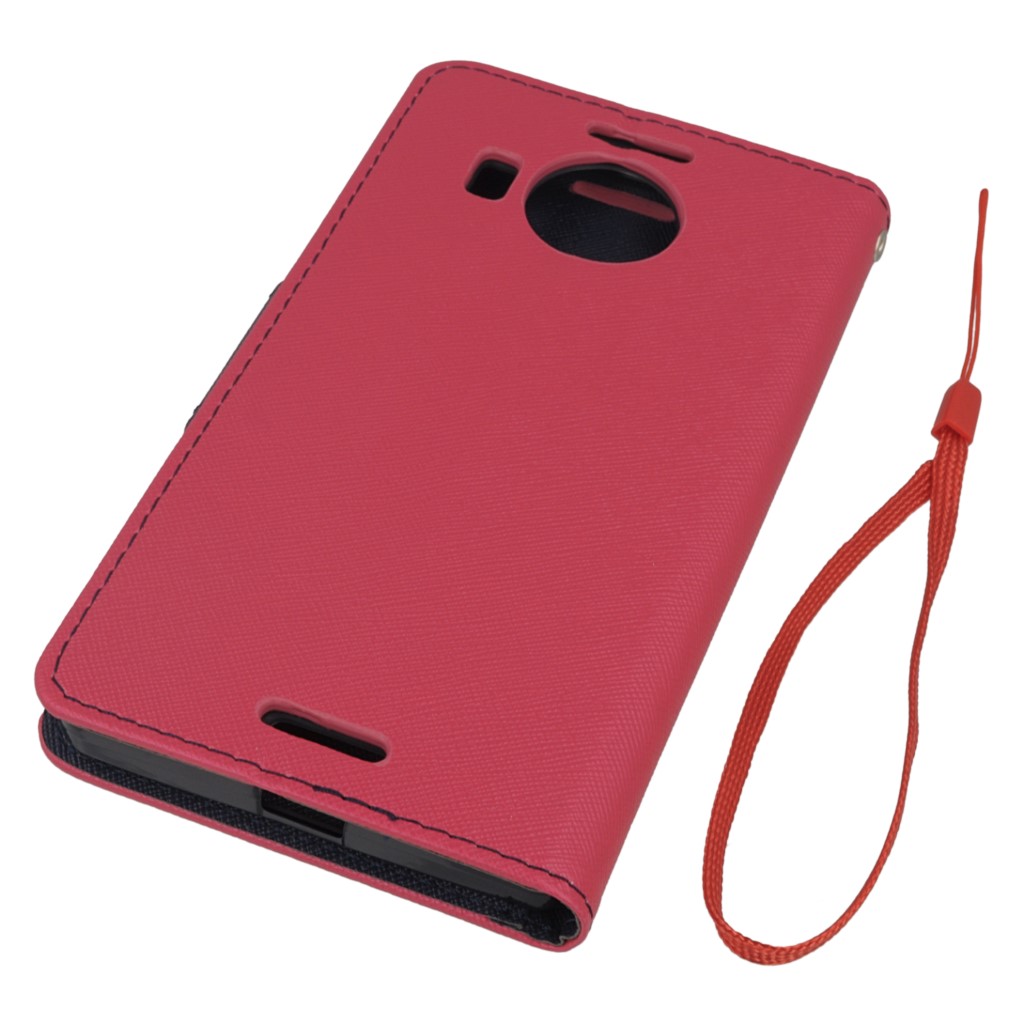 Pokrowiec etui z klapk na magnes Fancy Case rowo-granatowe Microsoft Lumia 950 XL / 4
