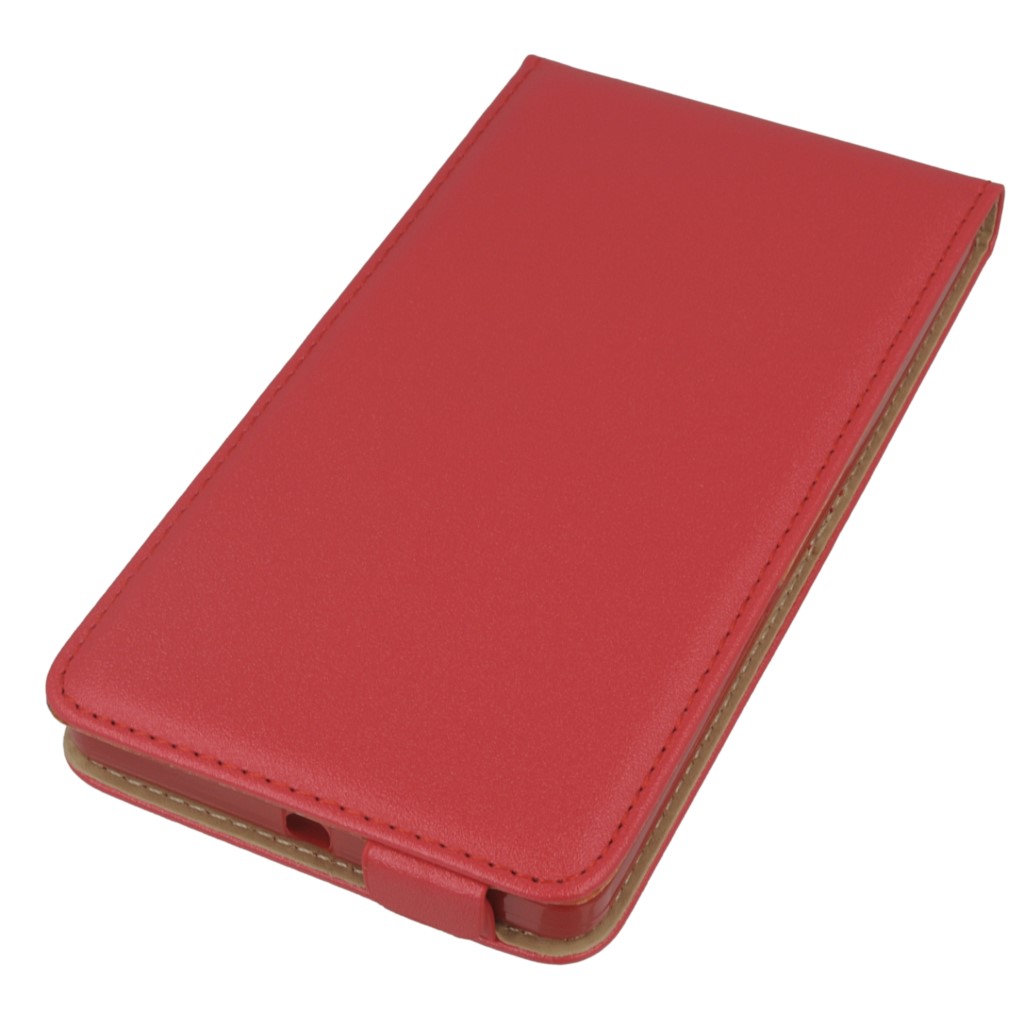 Pokrowiec z klapk na magnes Prestige Slim Flexi czerwony Microsoft Lumia 950 XL / 2