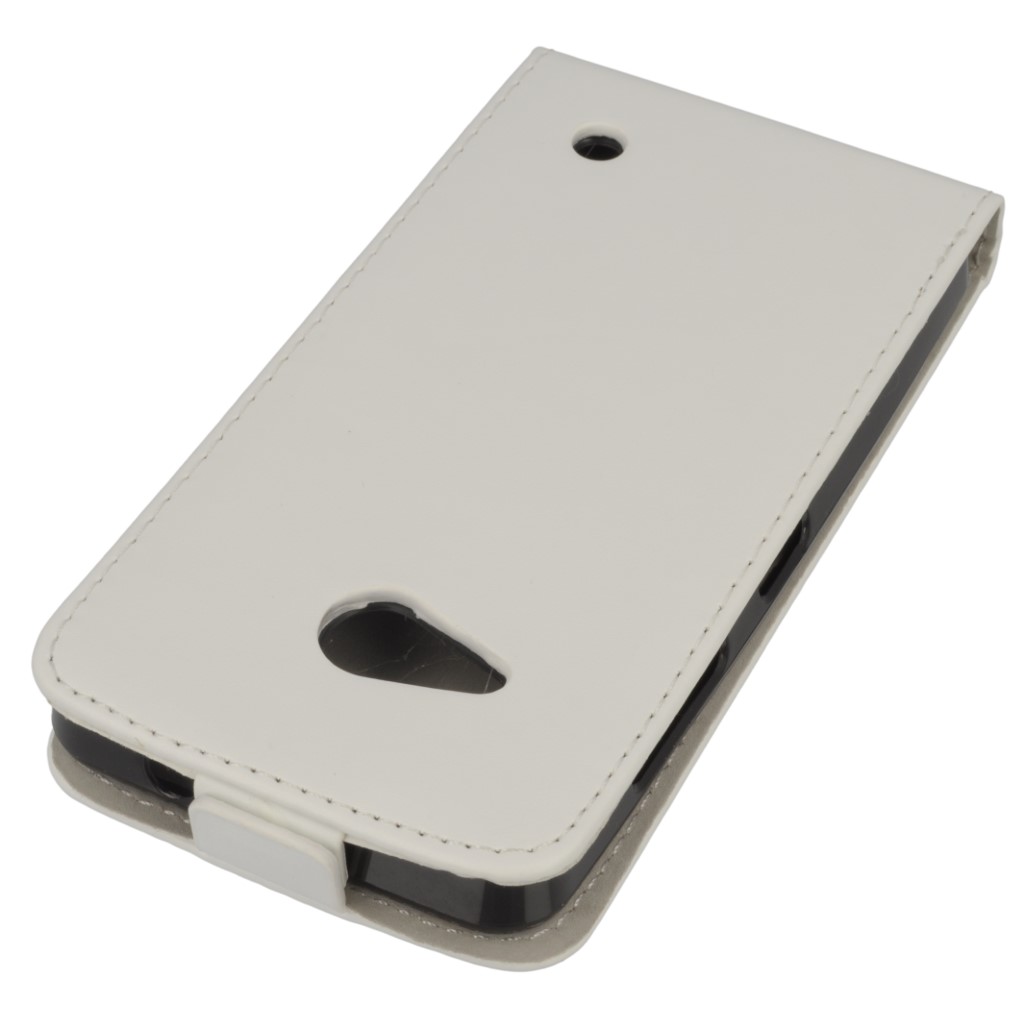 Pokrowiec z klapk na magnes Prestige Slim Flexi biay Microsoft Lumia 550 / 4