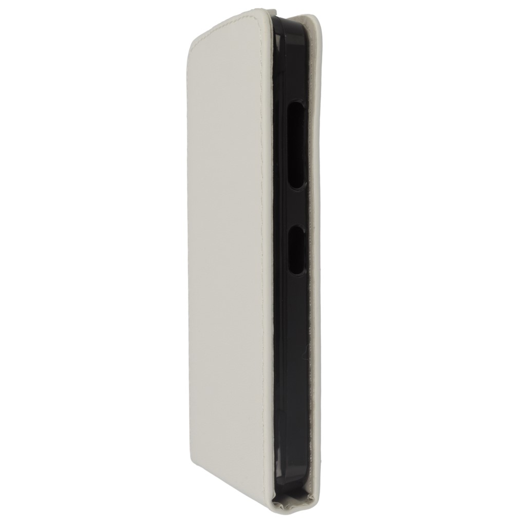 Pokrowiec z klapk na magnes Prestige Slim Flexi biay Microsoft Lumia 550 / 6