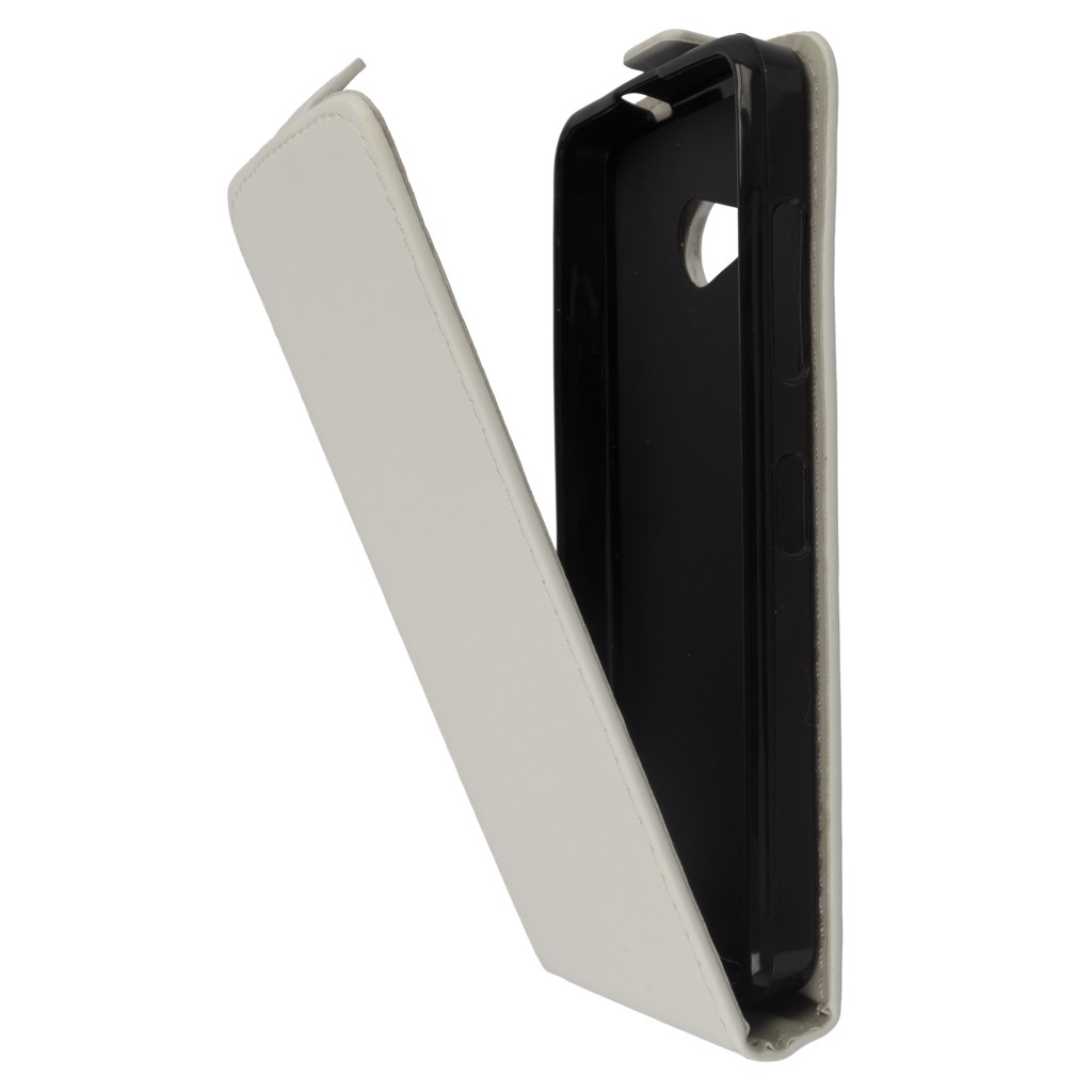 Pokrowiec z klapk na magnes Prestige Slim Flexi biay Microsoft Lumia 550 / 7