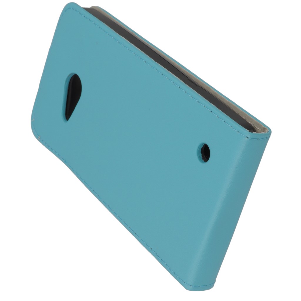 Pokrowiec z klapk na magnes Prestige Slim Flexi jasny niebieski Microsoft Lumia 550 / 5