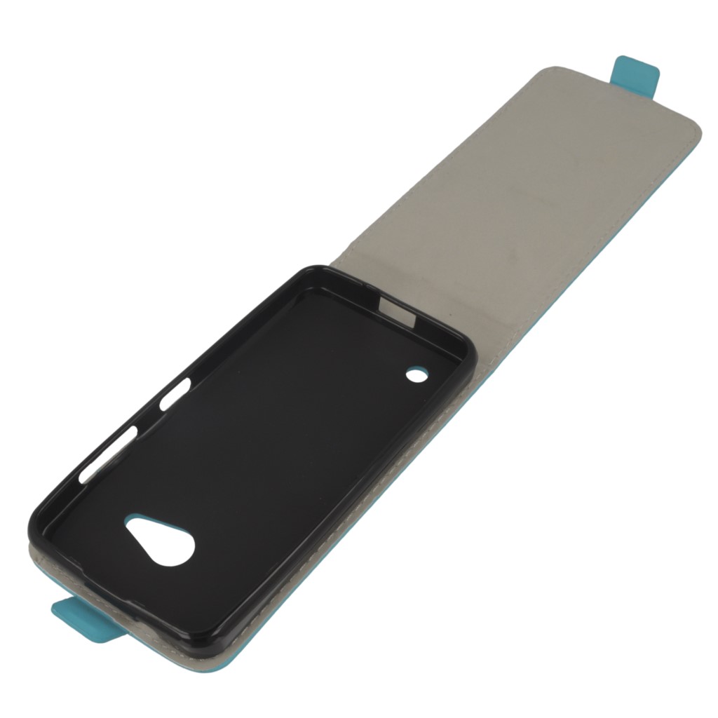 Pokrowiec z klapk na magnes Prestige Slim Flexi jasny niebieski Microsoft Lumia 550 / 8