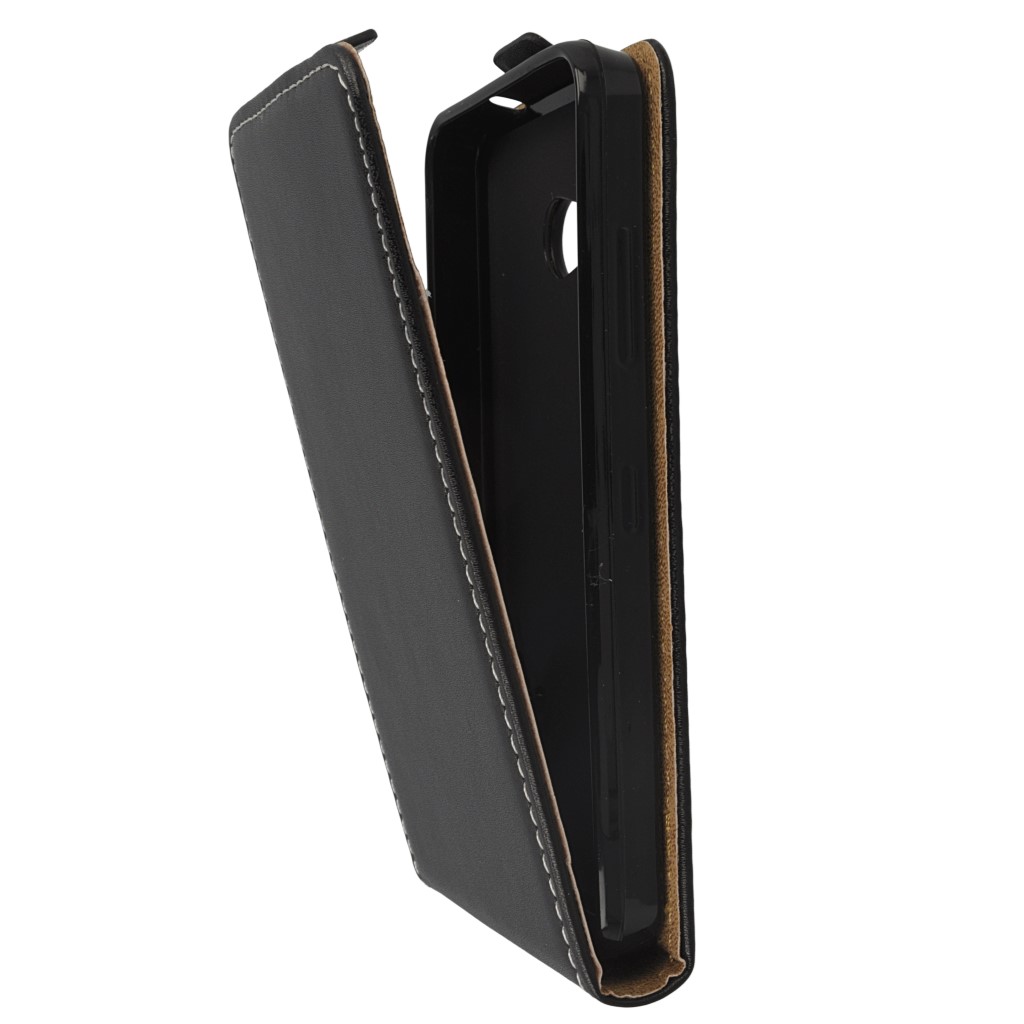 Pokrowiec z klapk na magnes Prestige Slim Flexi czarny Microsoft Lumia 550 / 7