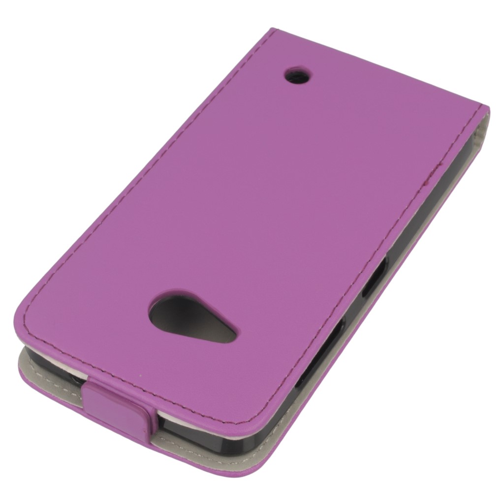 Pokrowiec z klapk na magnes Prestige Slim Flexi fioletowy Microsoft Lumia 550 / 4