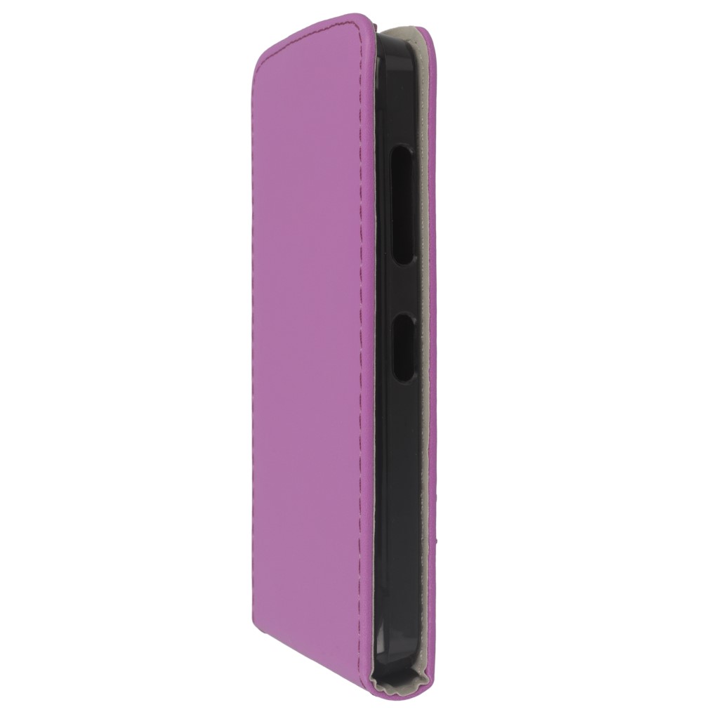 Pokrowiec z klapk na magnes Prestige Slim Flexi fioletowy Microsoft Lumia 550 / 6