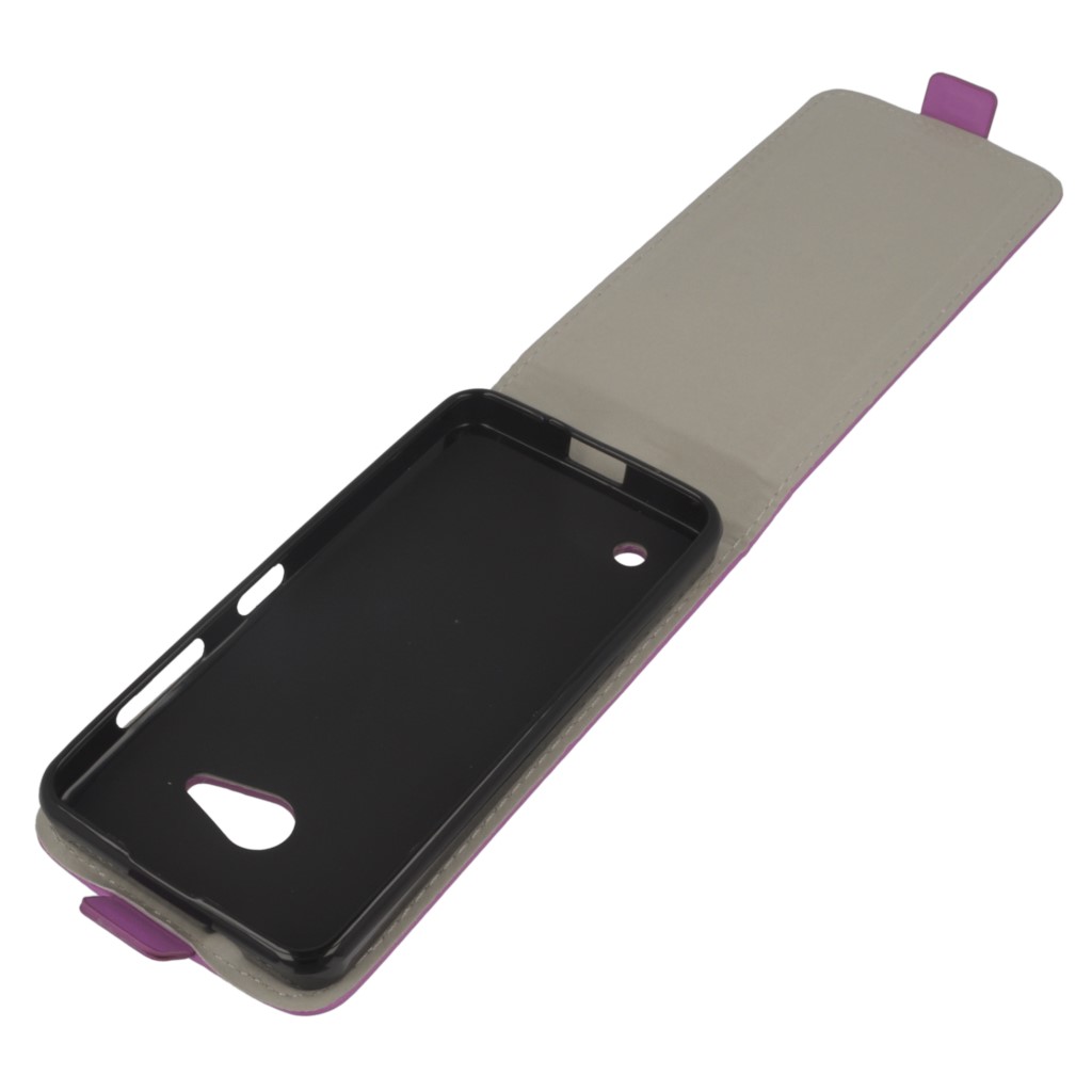 Pokrowiec z klapk na magnes Prestige Slim Flexi fioletowy Microsoft Lumia 550 / 8