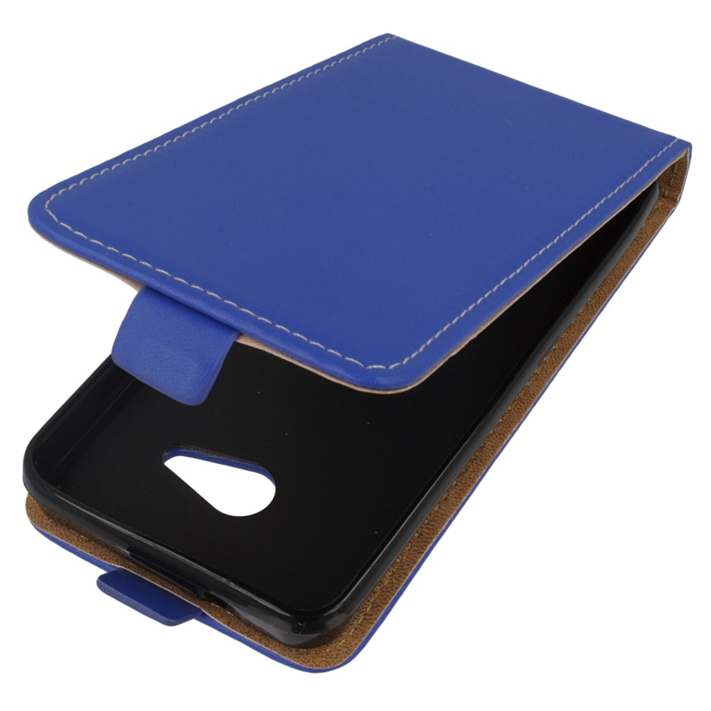 Pokrowiec z klapk na magnes Prestige Slim Flexi niebieski Microsoft Lumia 550