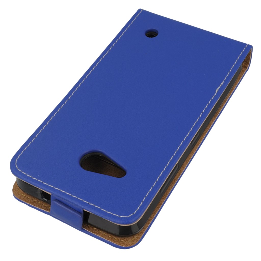 Pokrowiec z klapk na magnes Prestige Slim Flexi niebieski Microsoft Lumia 550 / 4