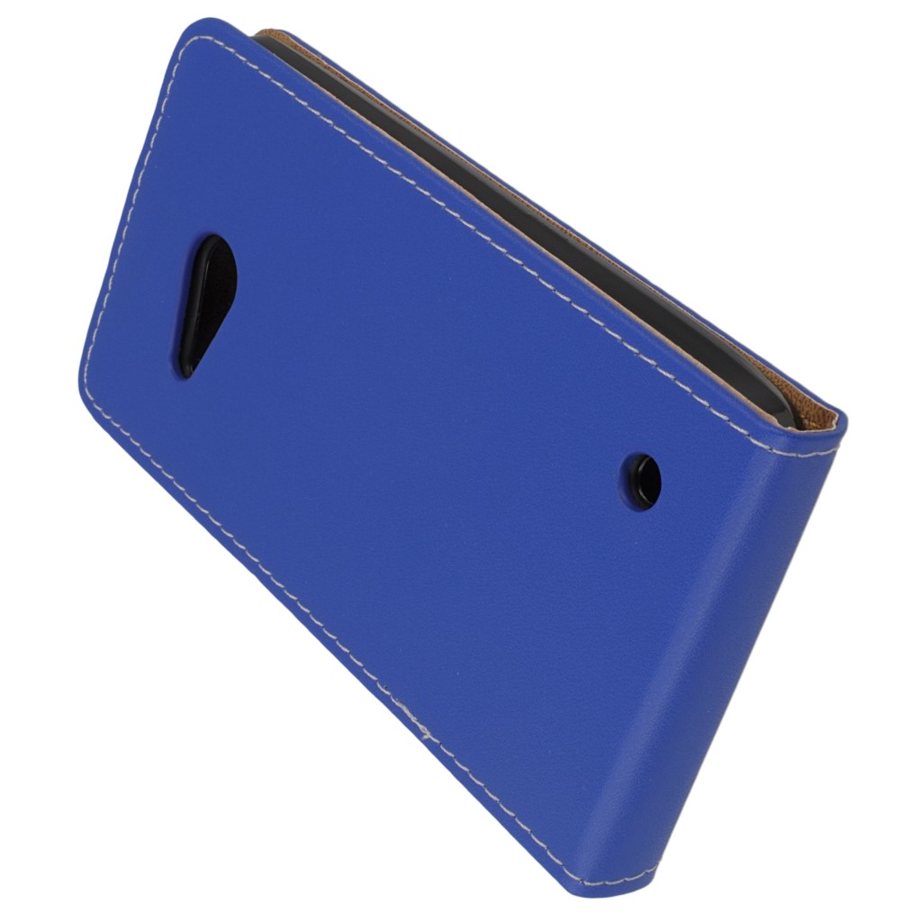 Pokrowiec z klapk na magnes Prestige Slim Flexi niebieski Microsoft Lumia 550 / 5
