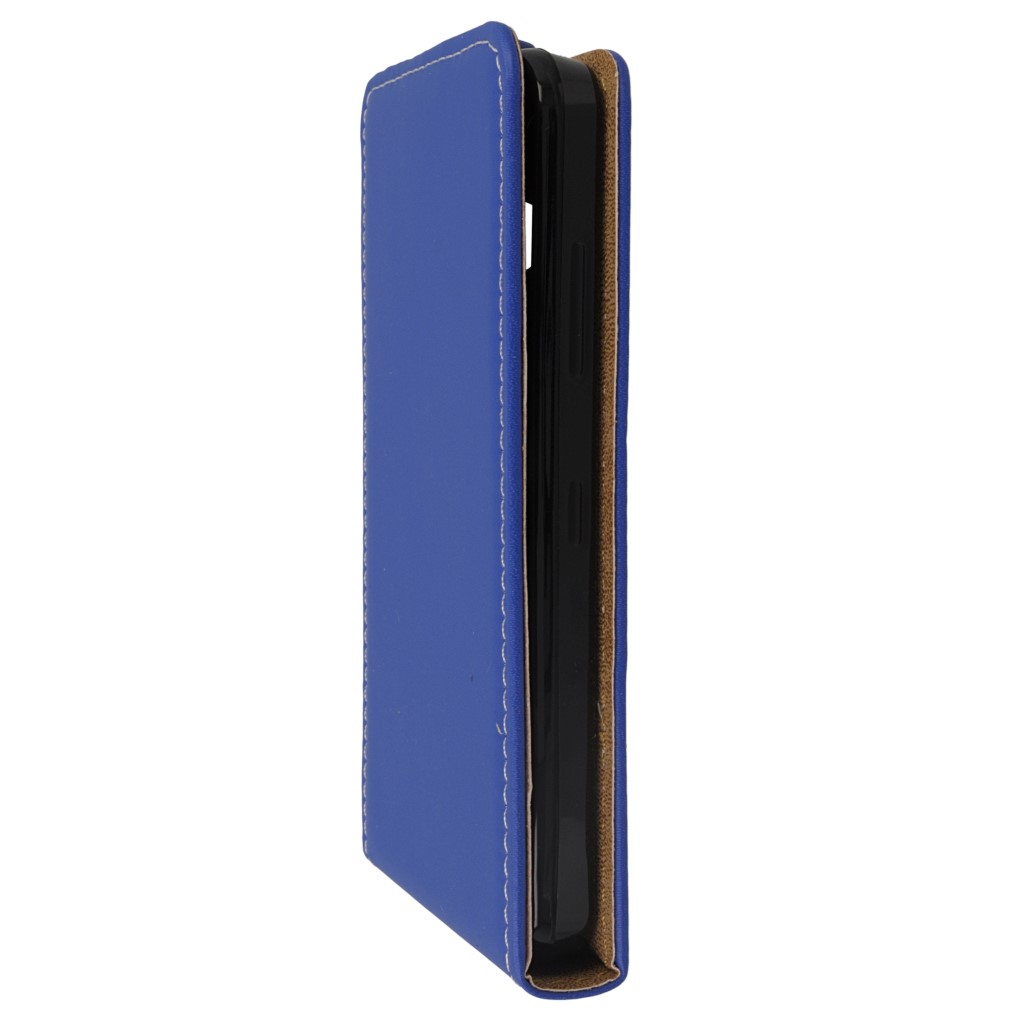 Pokrowiec z klapk na magnes Prestige Slim Flexi niebieski Microsoft Lumia 550 / 6