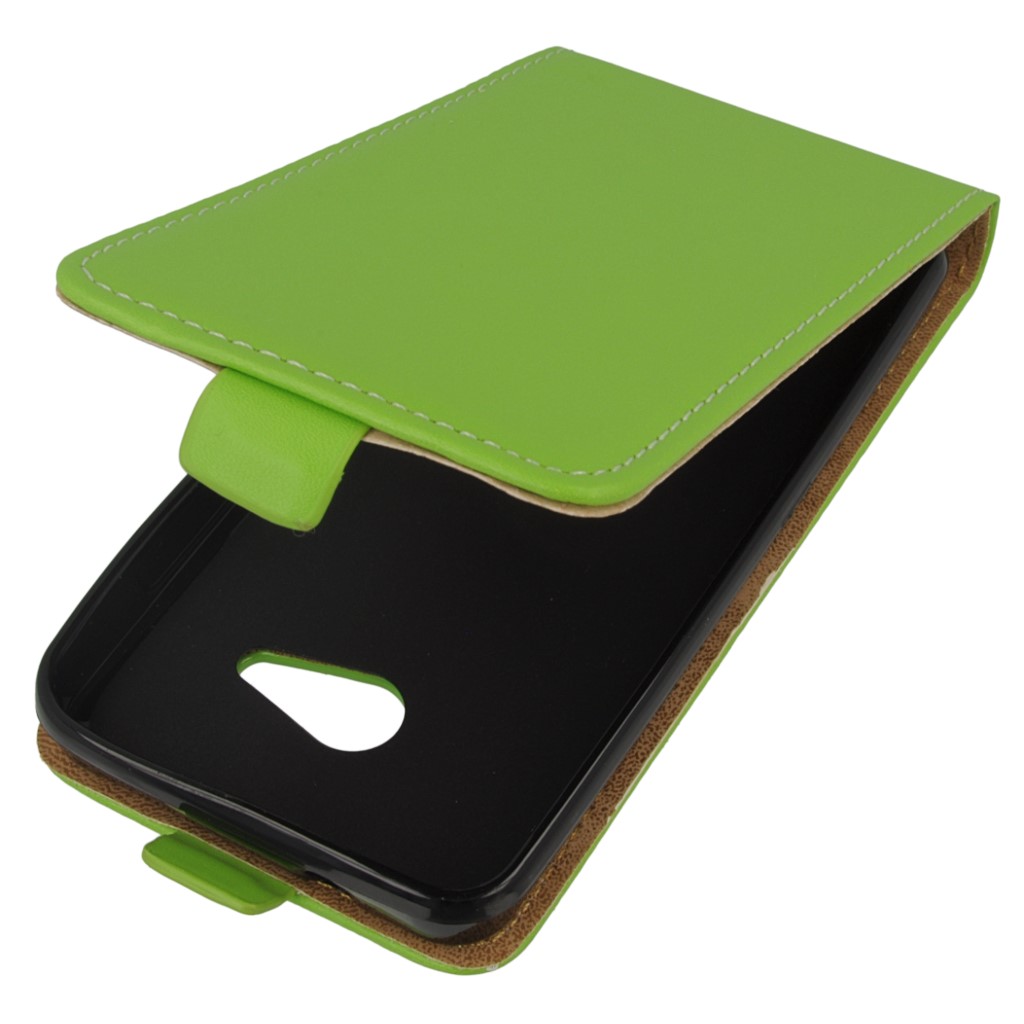 Pokrowiec z klapk na magnes Prestige Slim Flexi zielony Microsoft Lumia 550