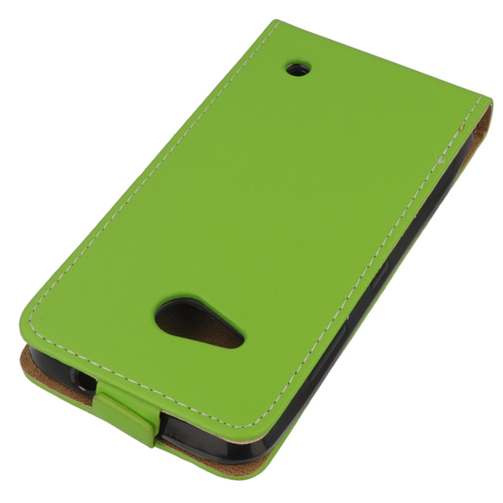 Pokrowiec z klapk na magnes Prestige Slim Flexi zielony Microsoft Lumia 550 / 4