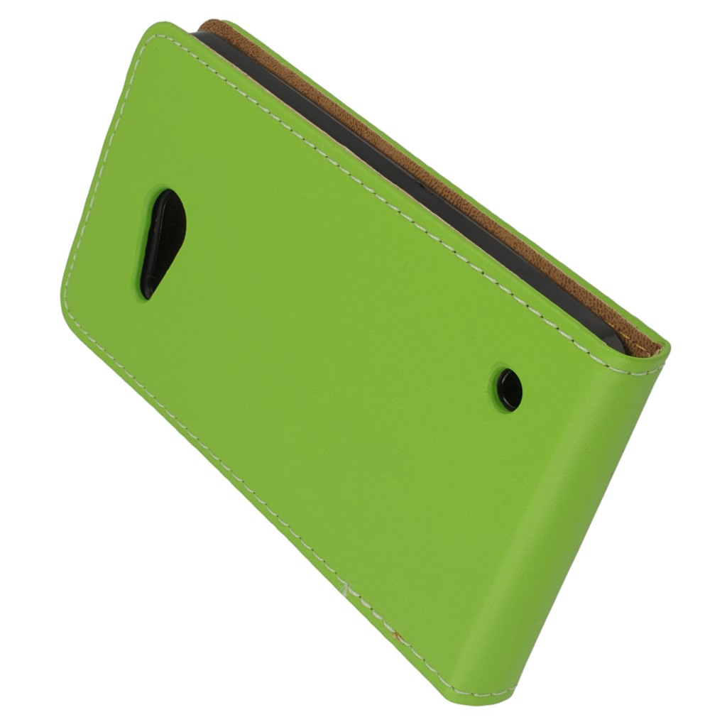 Pokrowiec z klapk na magnes Prestige Slim Flexi zielony Microsoft Lumia 550 / 5