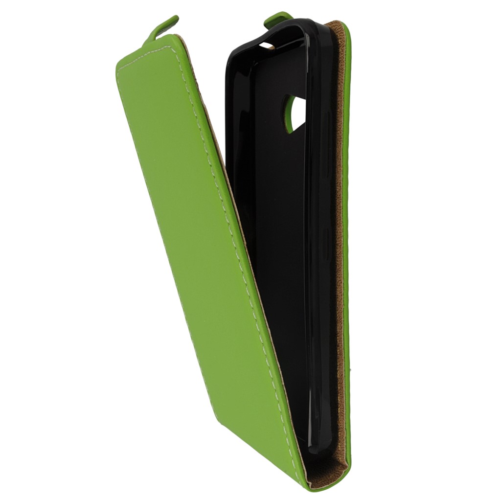 Pokrowiec z klapk na magnes Prestige Slim Flexi zielony Microsoft Lumia 550 / 7