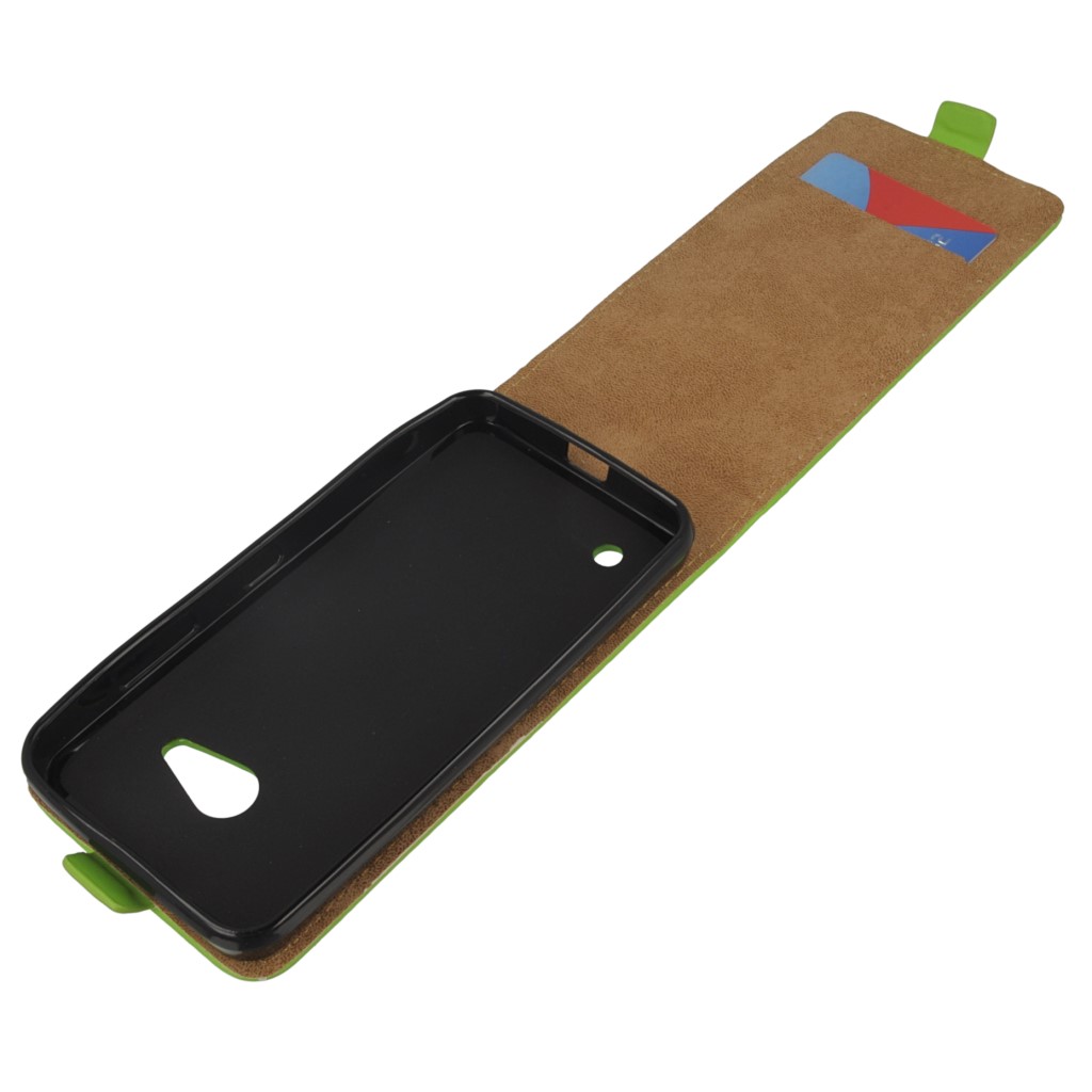 Pokrowiec z klapk na magnes Prestige Slim Flexi zielony Microsoft Lumia 550 / 8