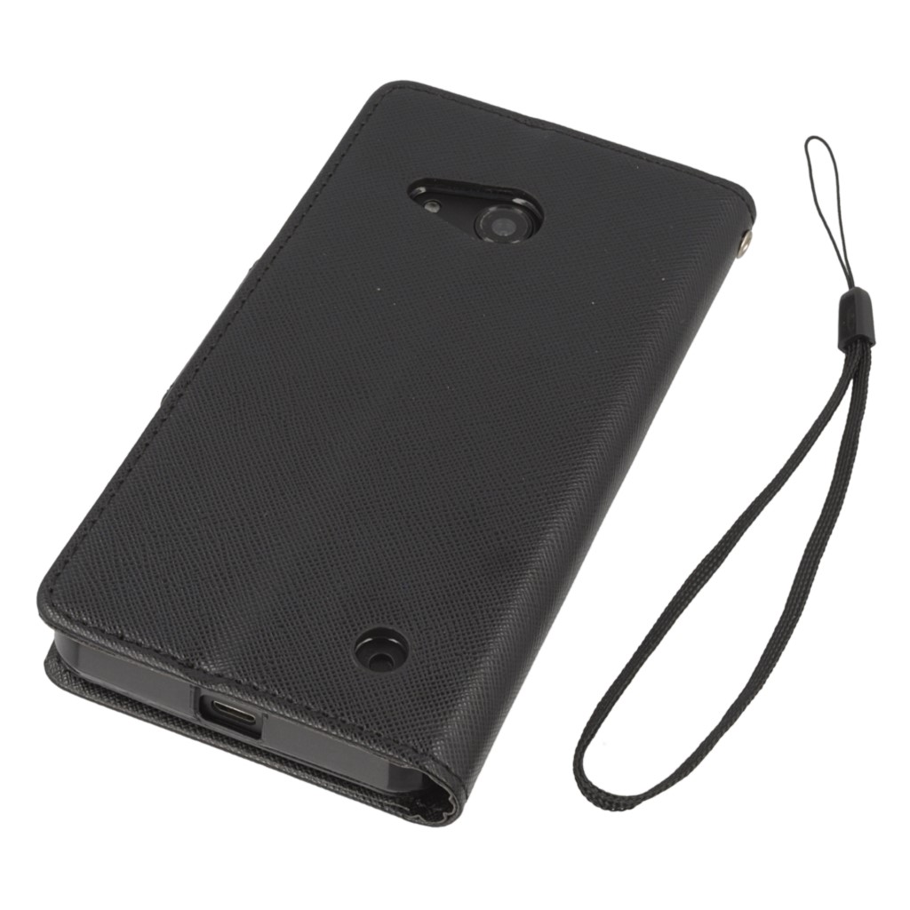 Pokrowiec etui z klapk na magnes Fancy Case czarne Microsoft Lumia 550 / 3