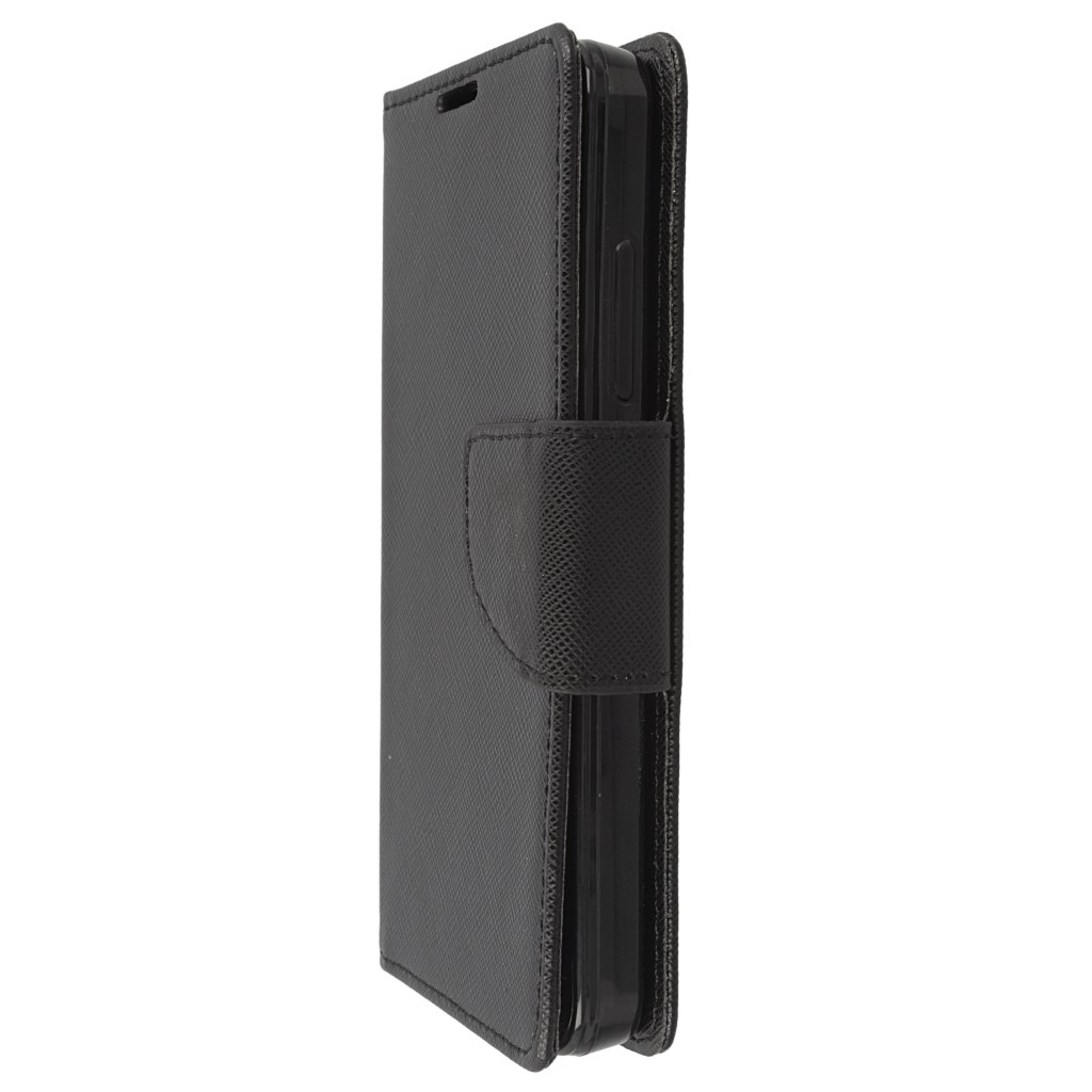 Pokrowiec etui z klapk na magnes Fancy Case czarne Microsoft Lumia 550 / 6