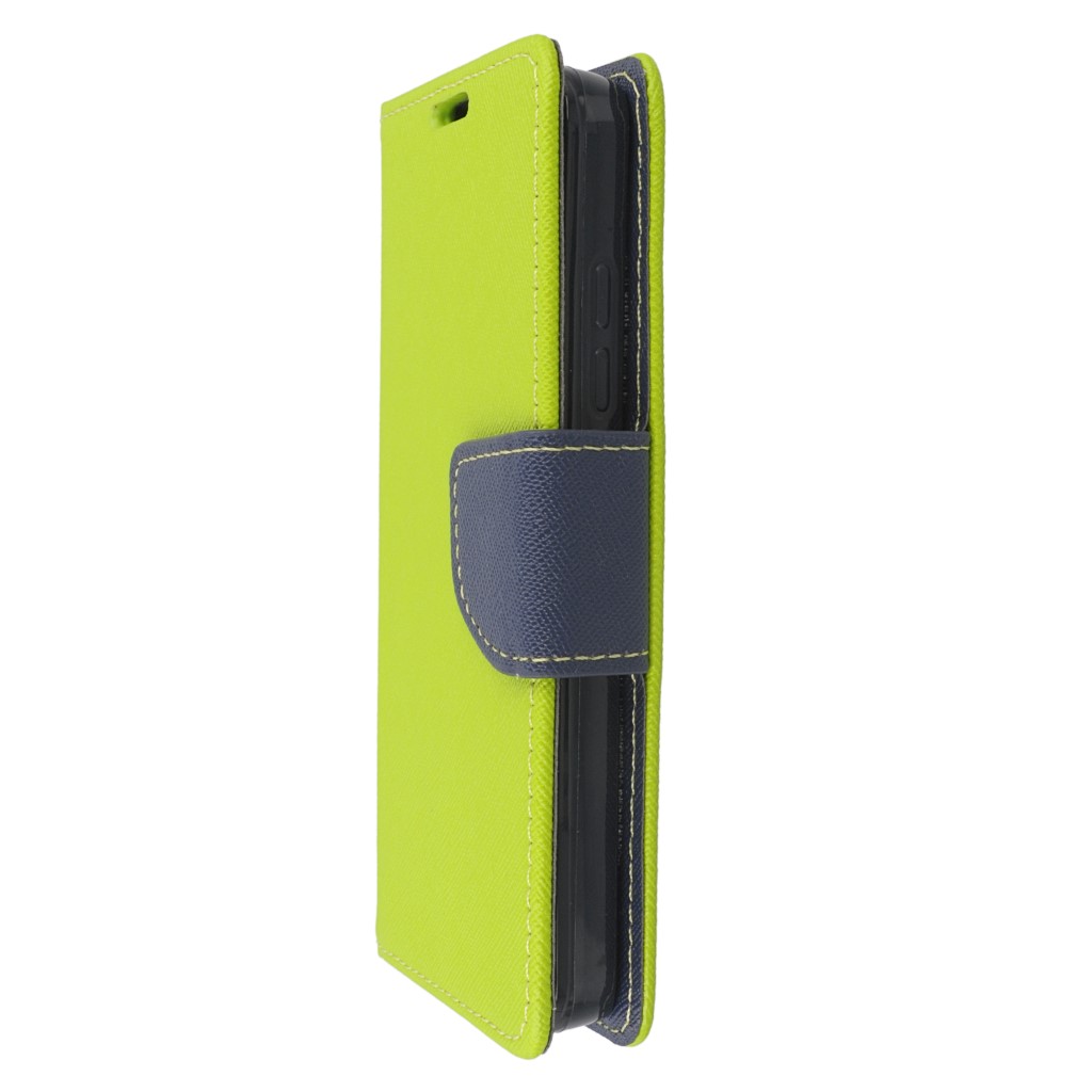 Pokrowiec etui z klapk na magnes Fancy Case limonkowo-granatowe Microsoft Lumia 550 / 6