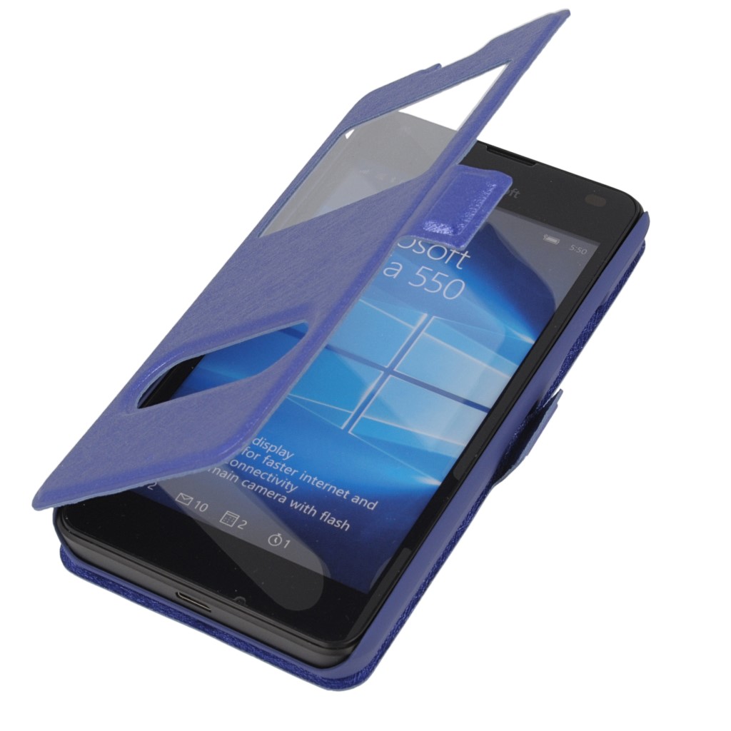 Pokrowiec etui Flip View niebieskie Microsoft Lumia 550