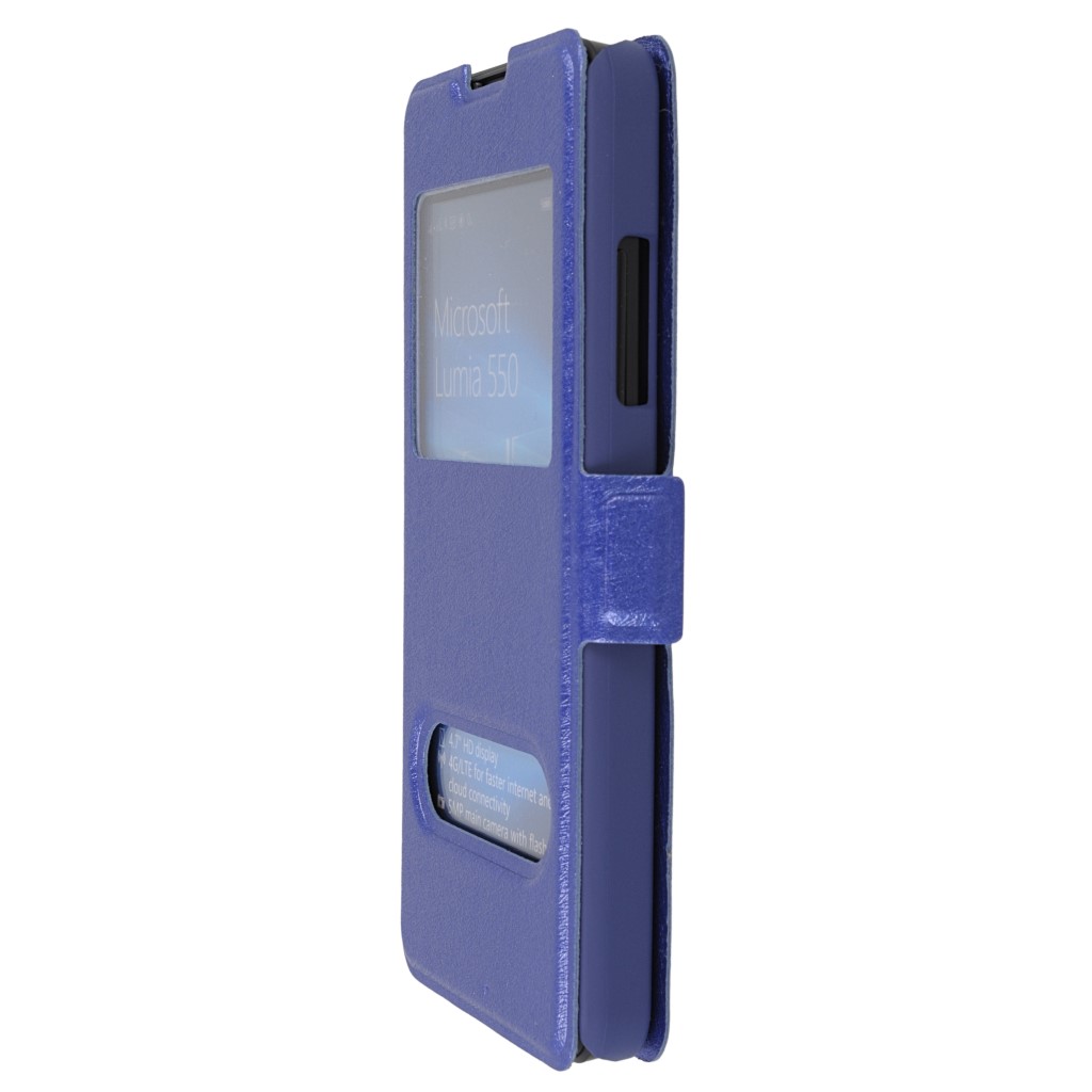 Pokrowiec etui Flip View niebieskie Microsoft Lumia 550 / 6