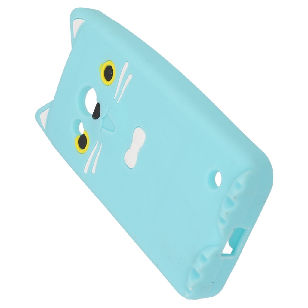 Pokrowiec etui silikonowe 3D Kitty niebieskie Microsoft Lumia 550 / 4