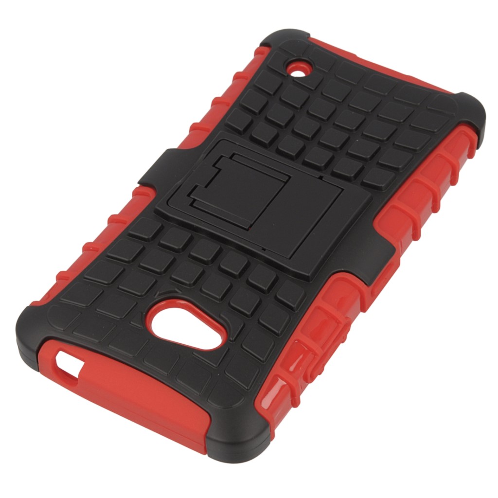 Pokrowiec etui pancerne Hybrid Case czerwony Microsoft Lumia 640 Dual SIM / 2