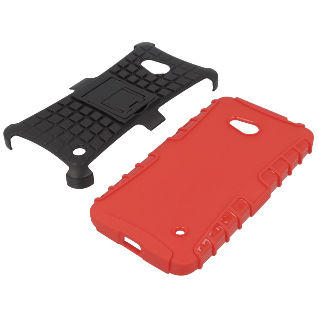 Pokrowiec etui pancerne Hybrid Case czerwony Microsoft Lumia 640 Dual SIM / 9