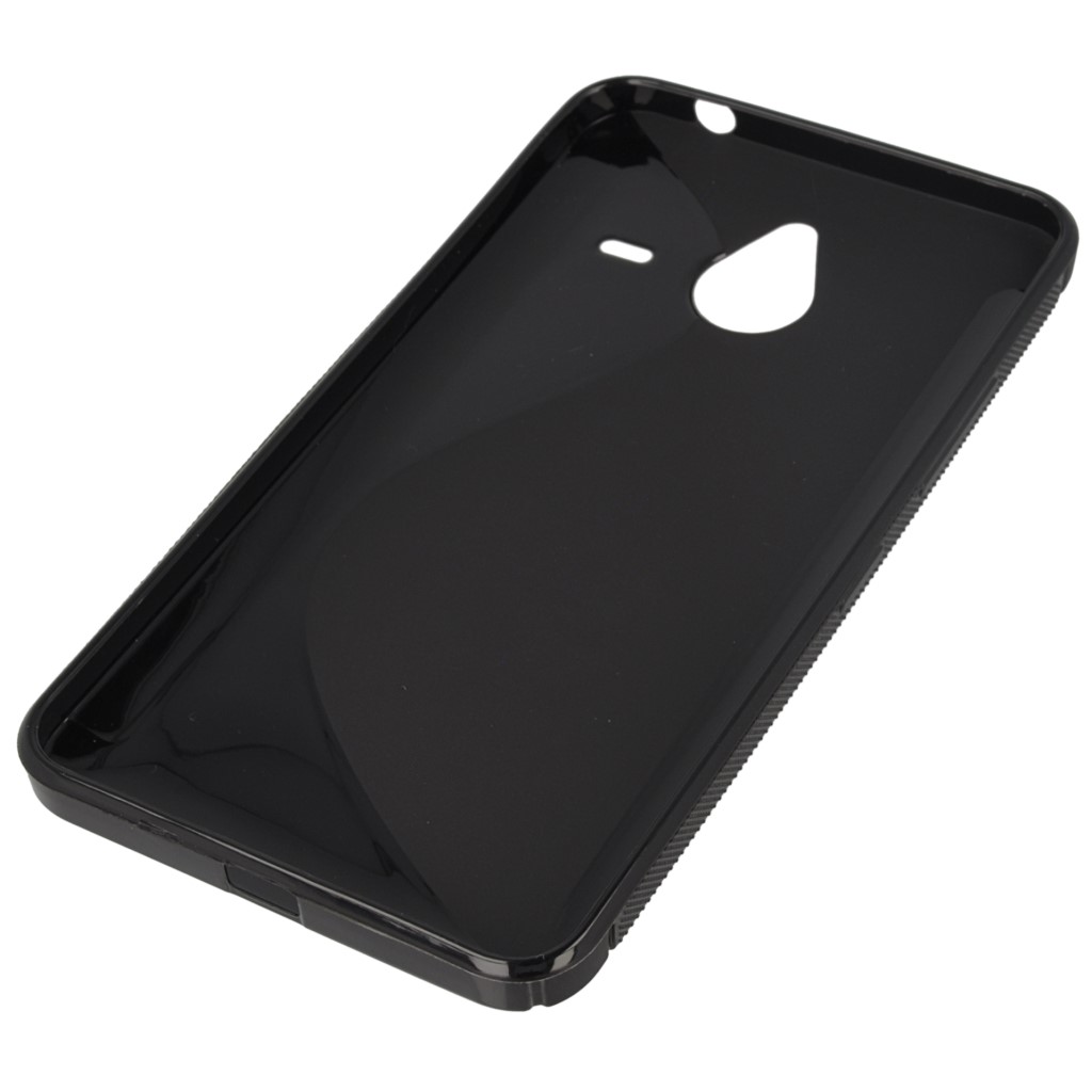 Pokrowiec etui silikonowe S-CASE czarne Microsoft Lumia 640 XL Dual SIM / 3