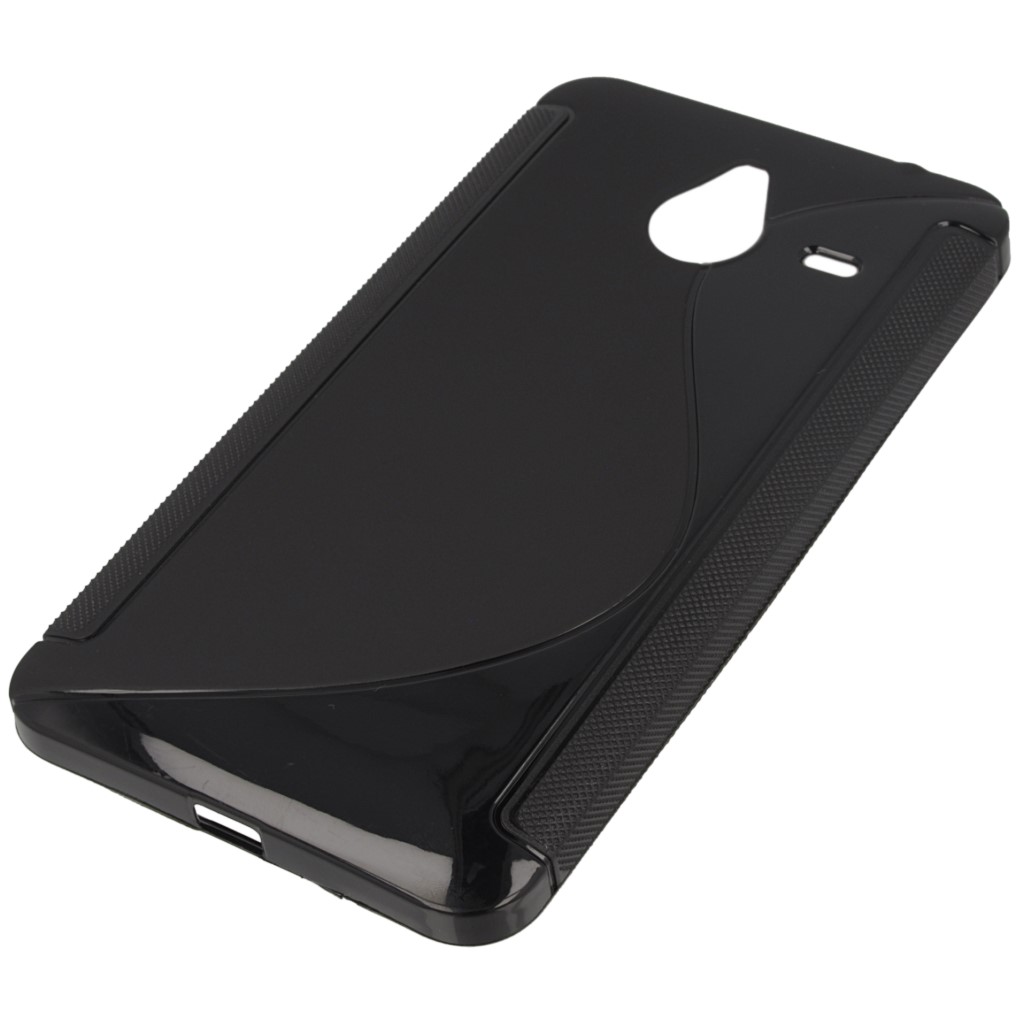 Pokrowiec etui silikonowe S-CASE czarne Microsoft Lumia 640 XL Dual SIM