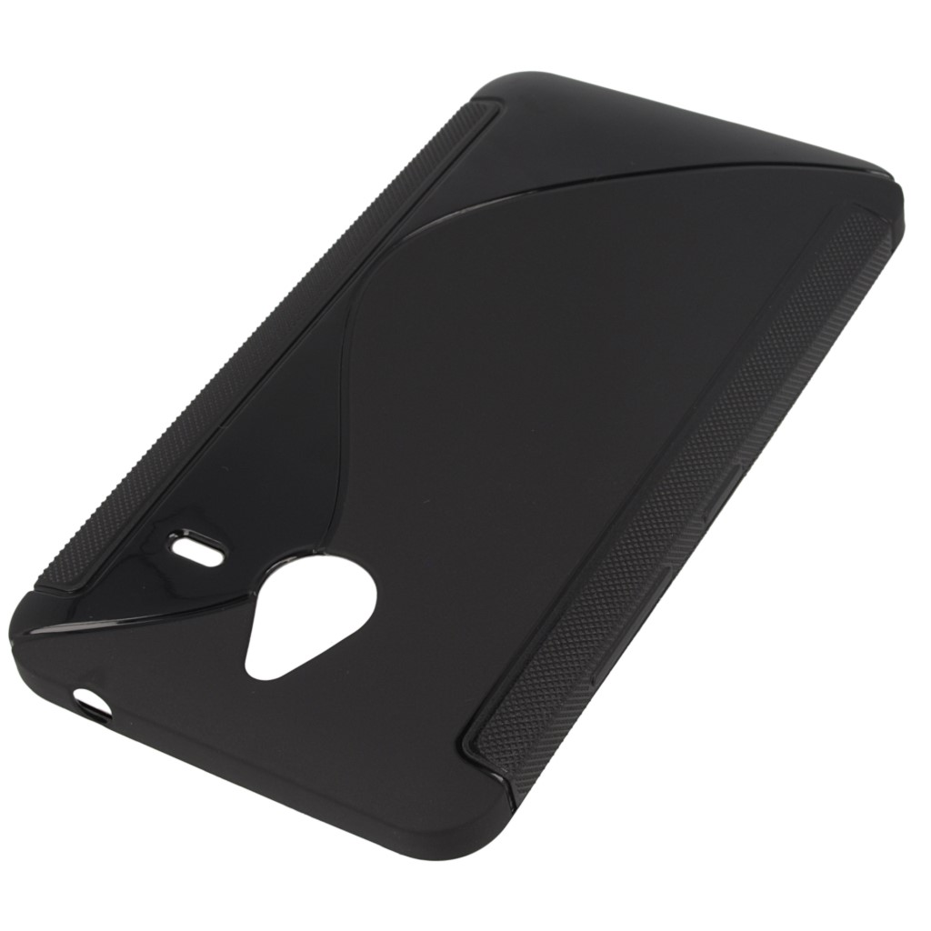 Pokrowiec etui silikonowe S-CASE czarne Microsoft Lumia 640 XL Dual SIM / 2